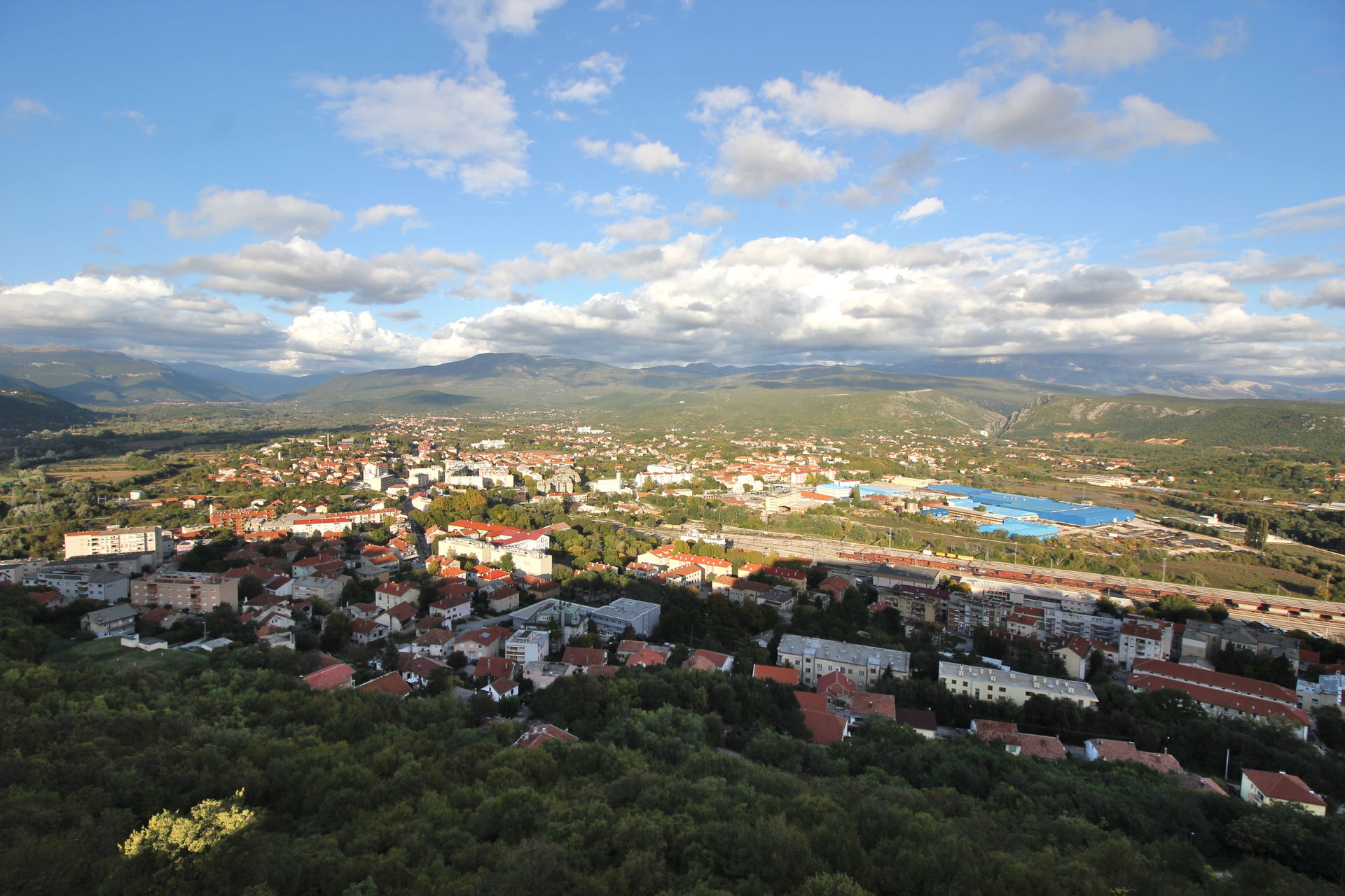 Blick auf Knin von der Festung aus