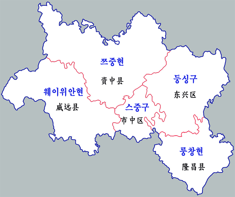 네이장시 현급행정구역
