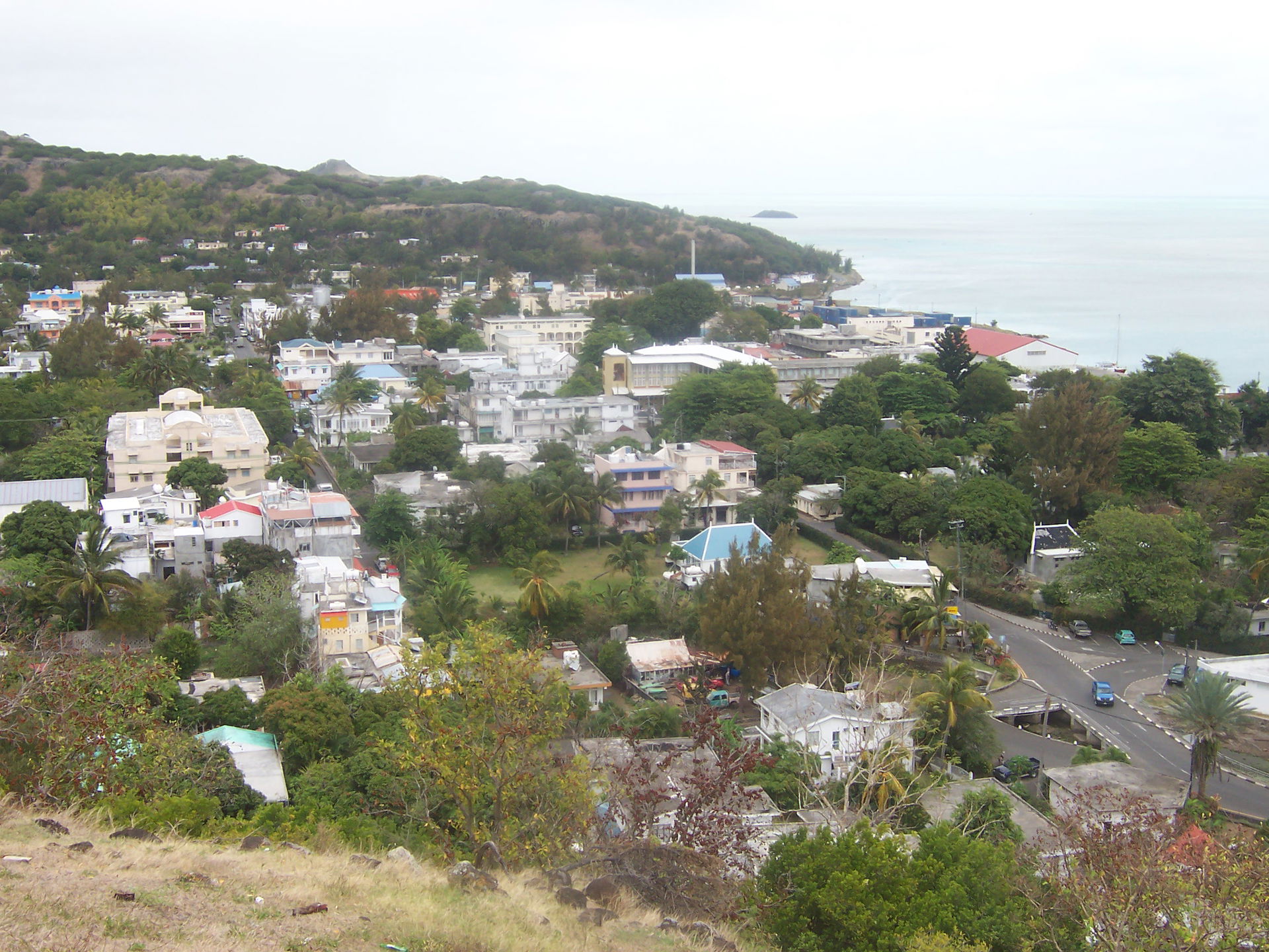 The capital of Rodrigues , Port-Mathurin, seen from the place c…