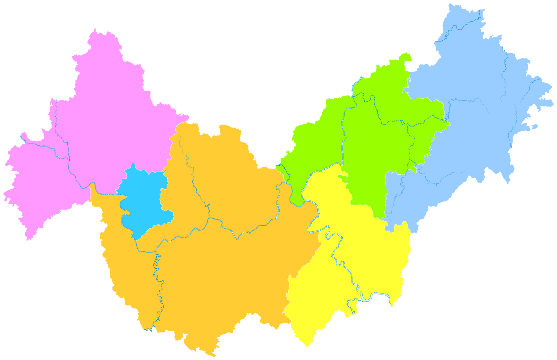 administrative divisions of Laibin City, Guangxi, China