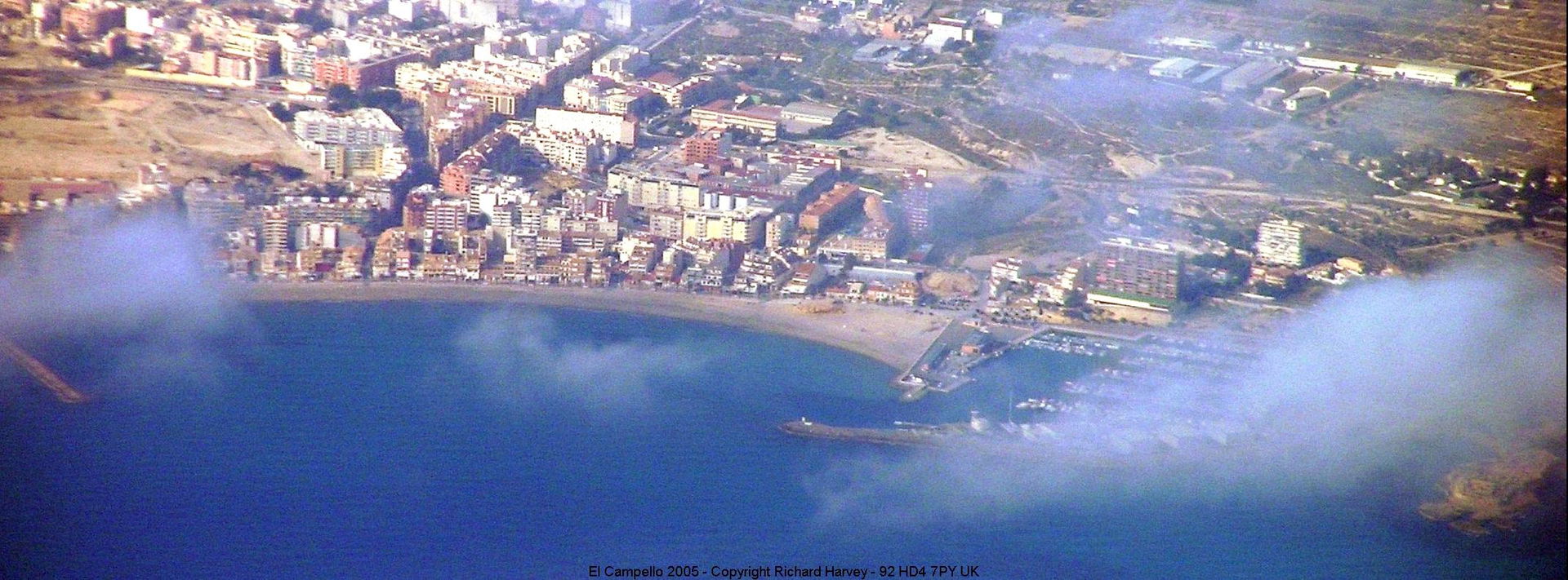 An Aerial Shot of El Campello on the Costa Blanca of Spain take…