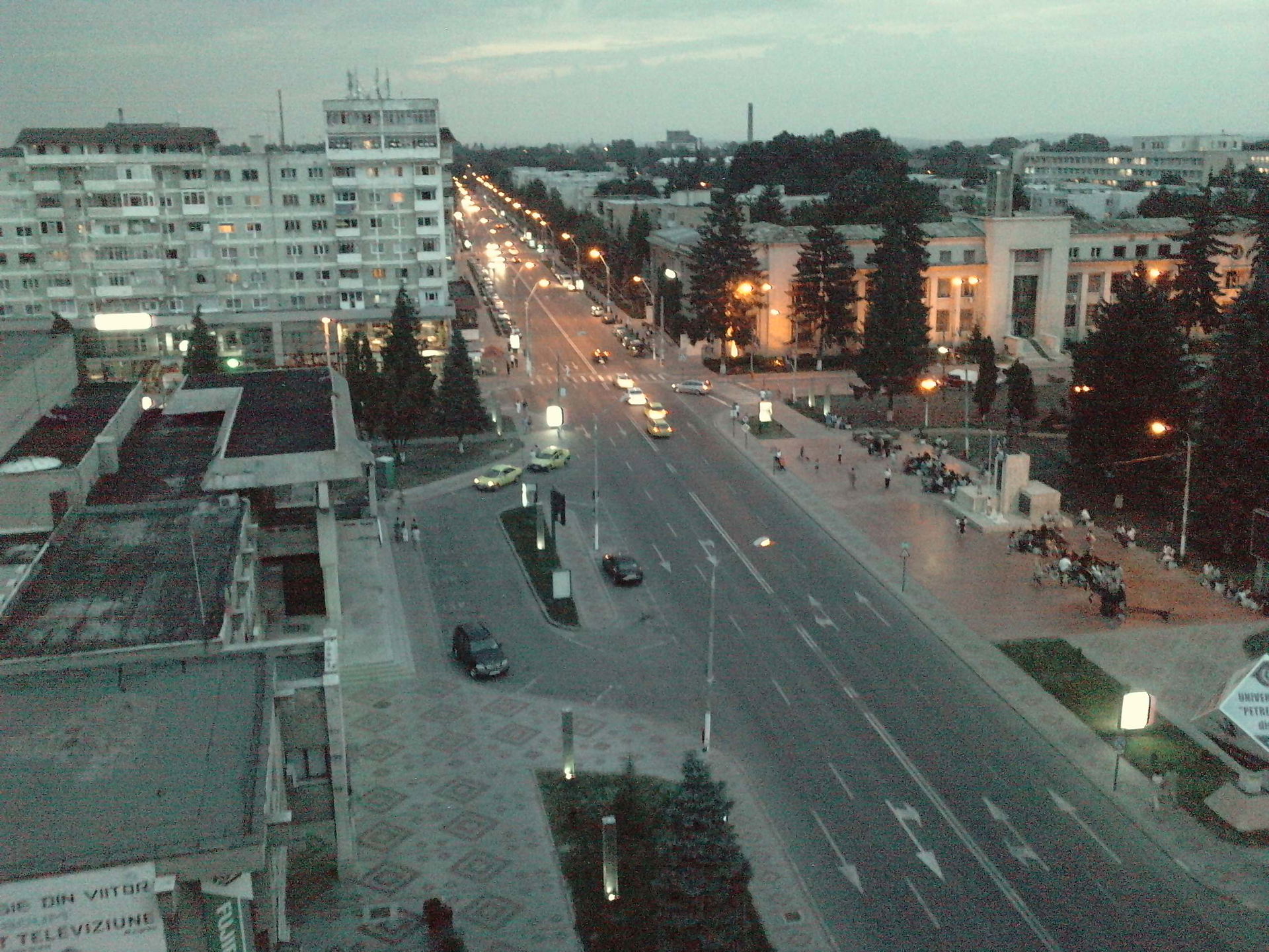 vista de arriba del centro de la ciudad de Roman