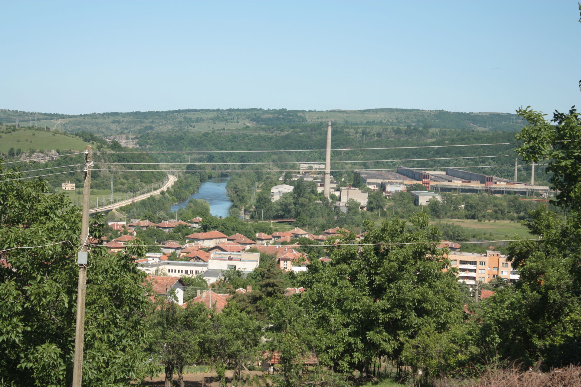 View to Roman, Bulgaria and river Iskar