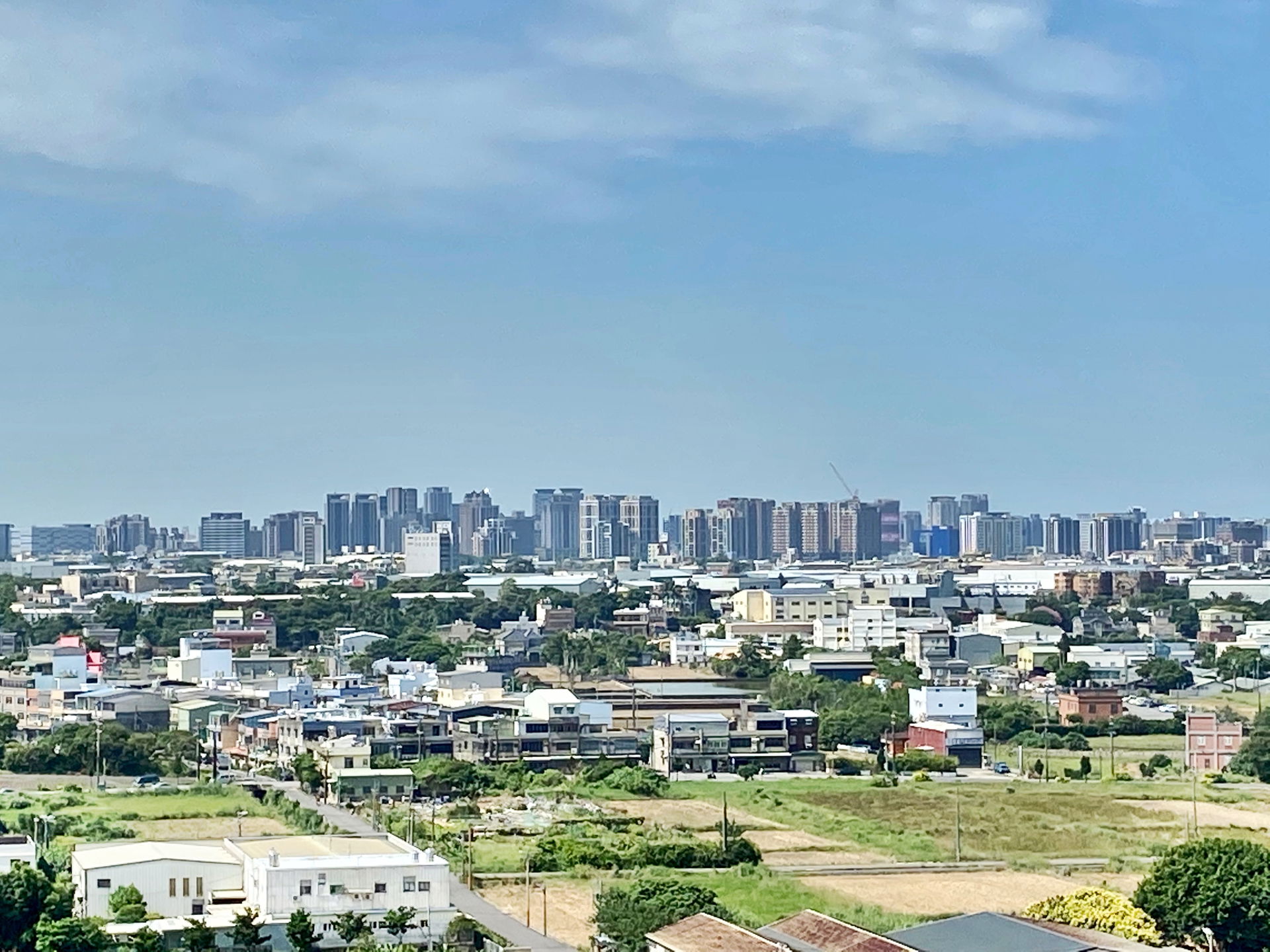 Skyline of Zhongli District, Taoyuan City, Taiwan