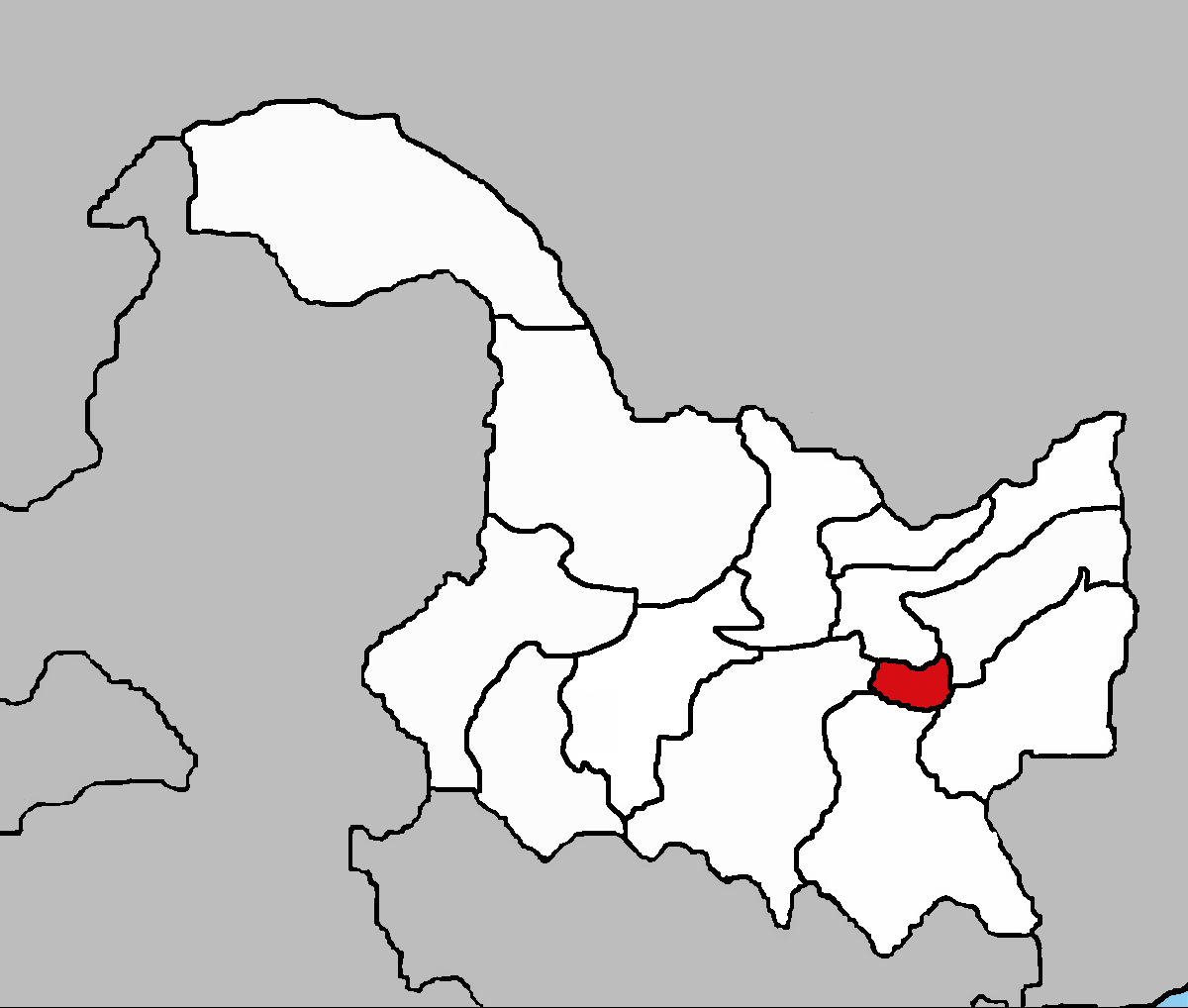 Map of Qitaihe Prefecture — Heilongjiang Province, China
