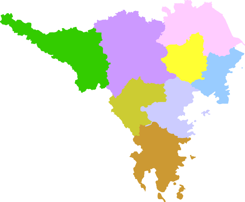 Map of Cangnan County