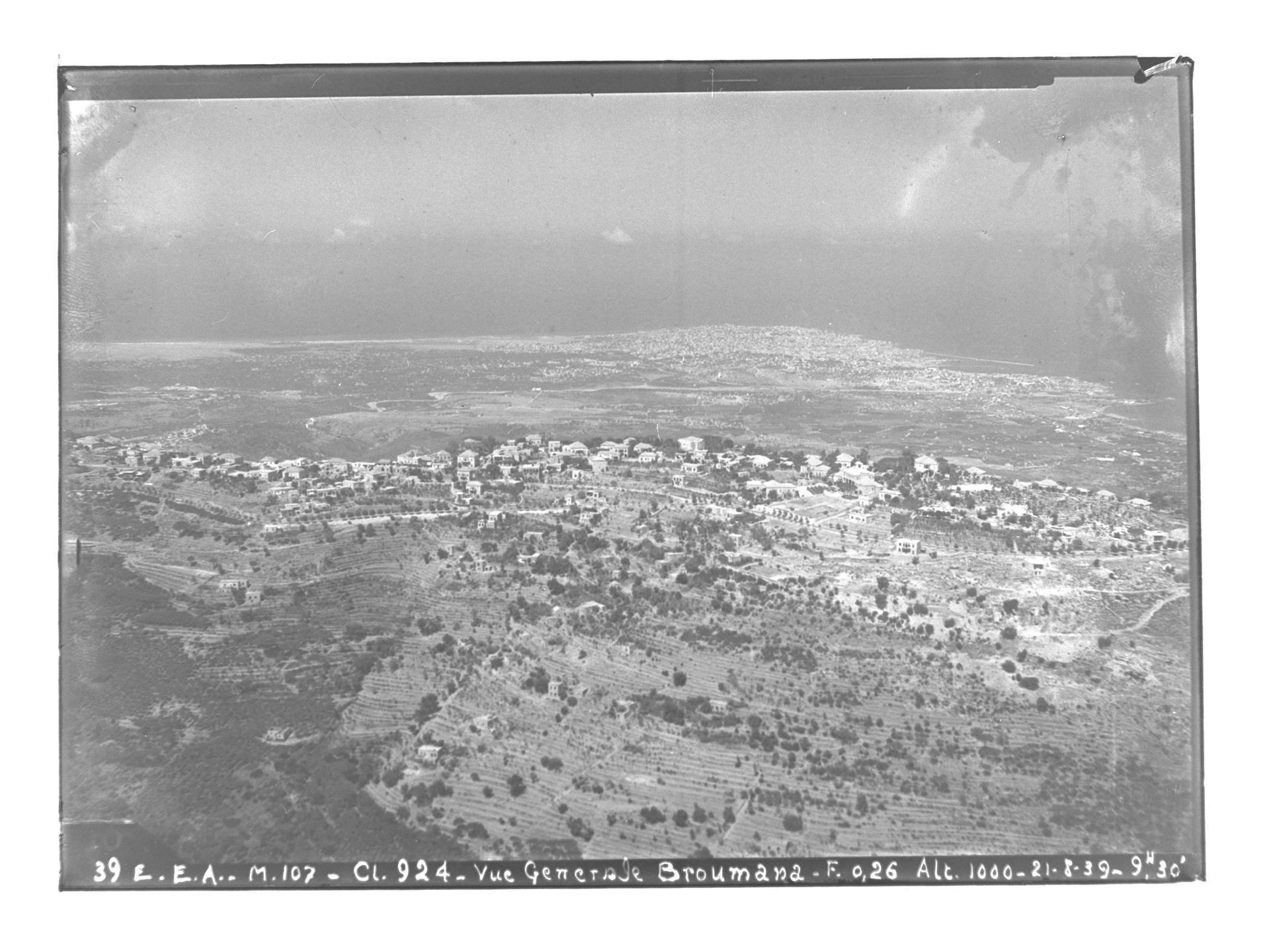Liban, Broumana, Vue aérienne oblique