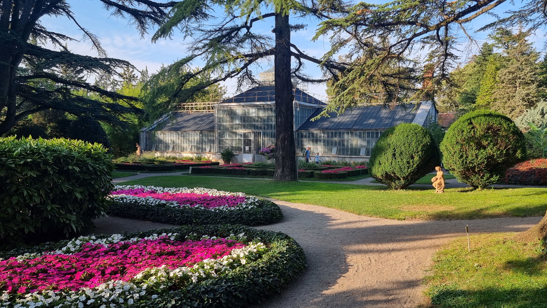 View towards the palmarium of the Sežana Botanical Garden (sout…