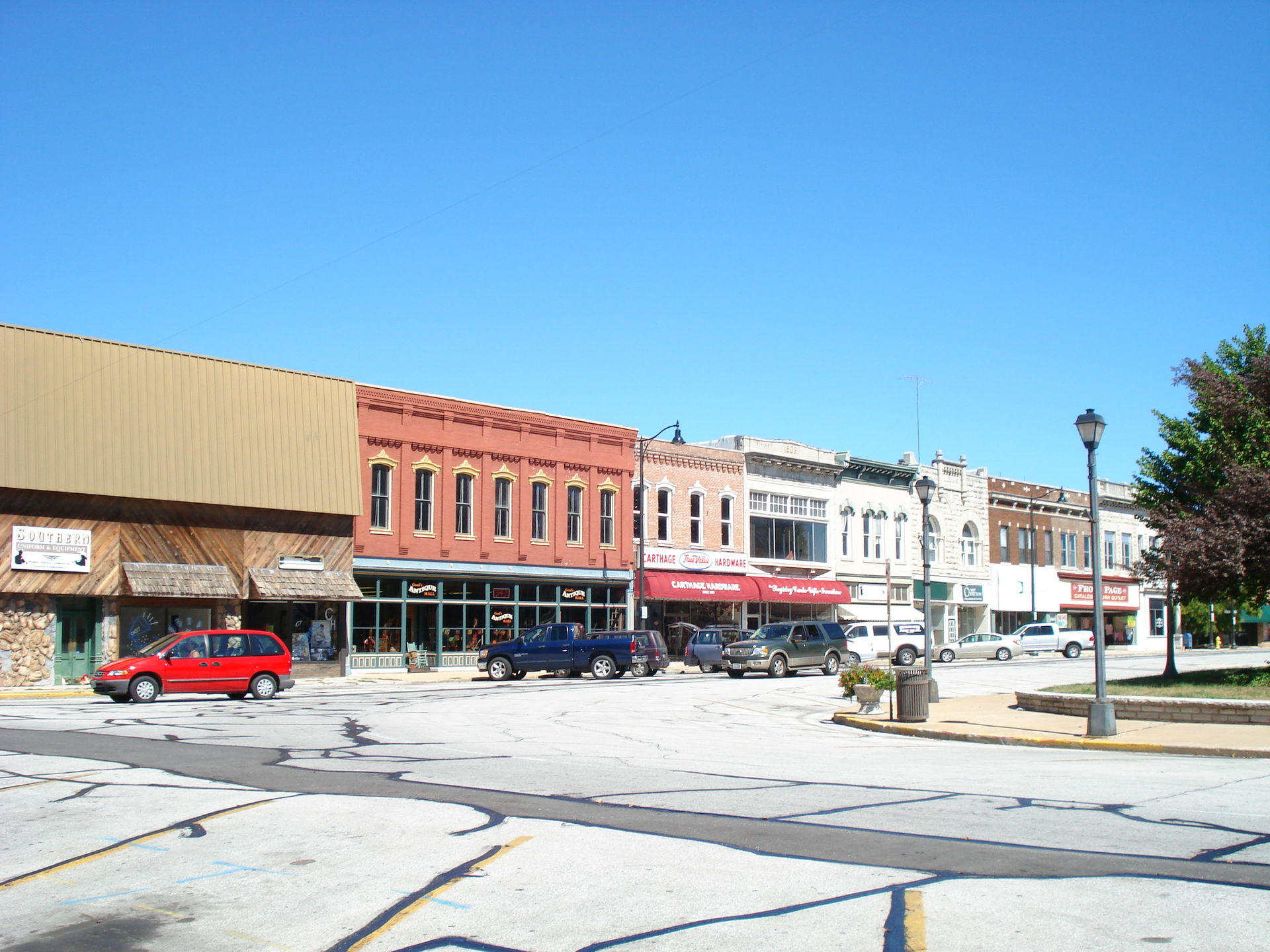 Centre-ville de Chartage dans le Missouri