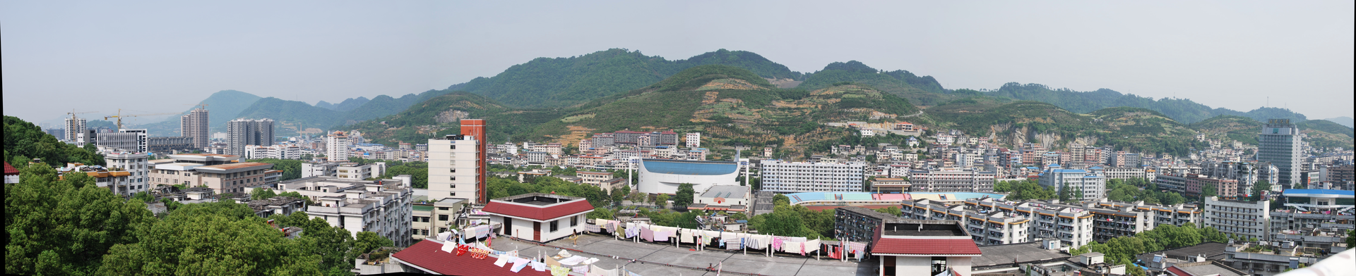 This view is from the vantage of the new campus of Jishou Unive…