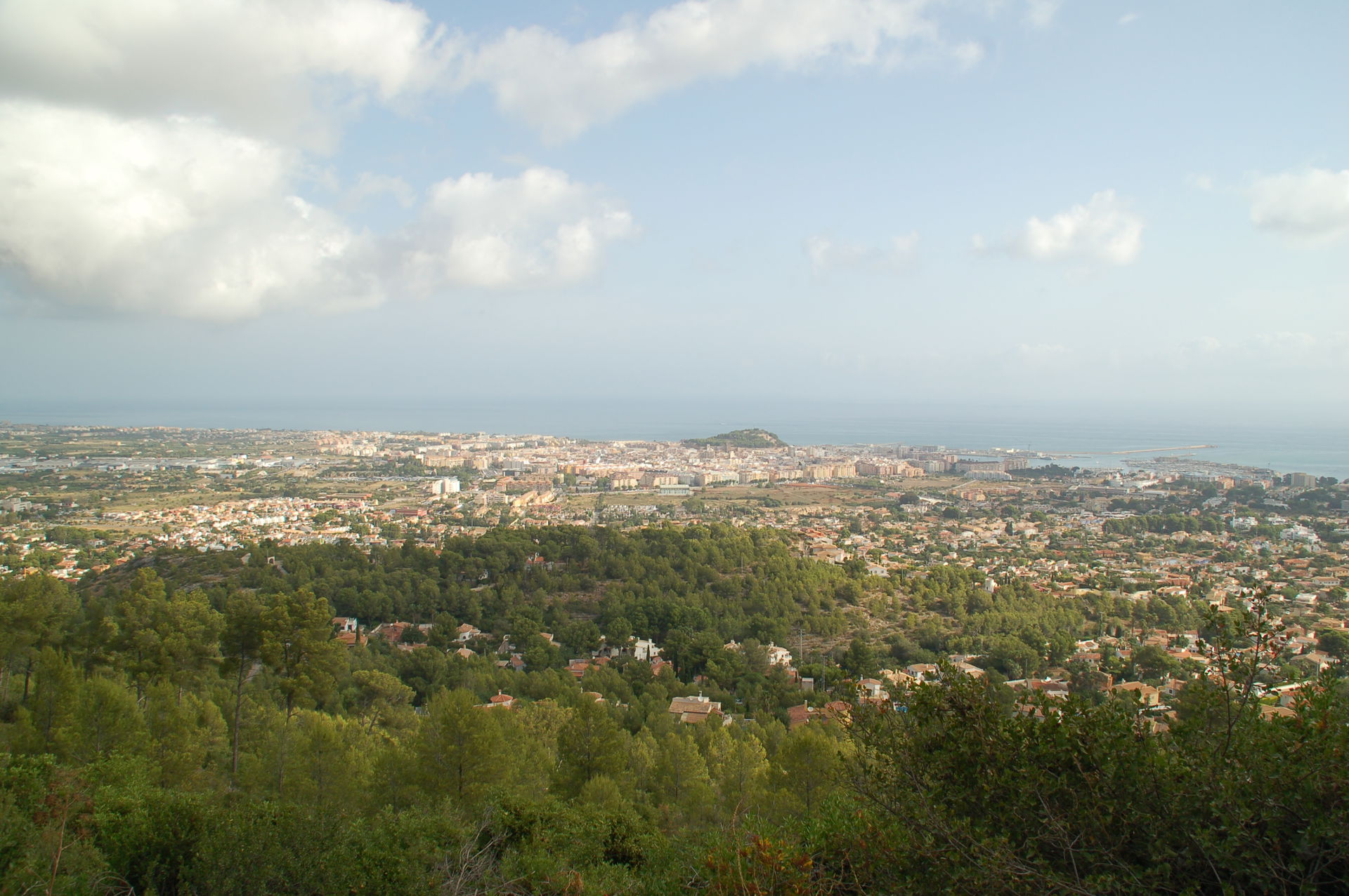 Dénia seen from la Cova de l'Aigua