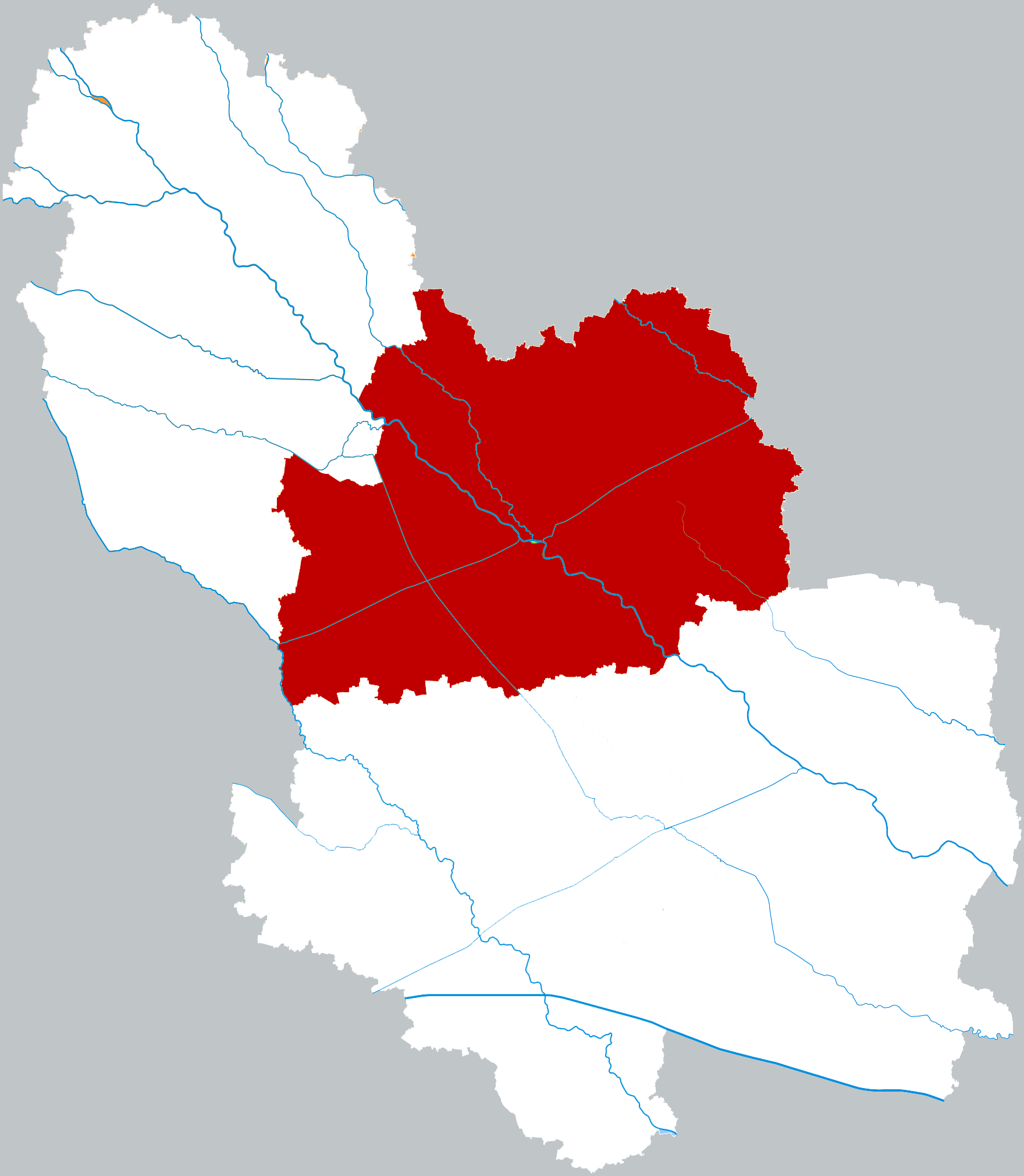 Location of Guoyang (渦陽/涡阳) county in Bozhou city, Anhui, China