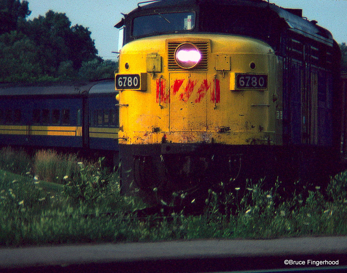 VIA's train from Ottawa coming off the branch and about to ente…