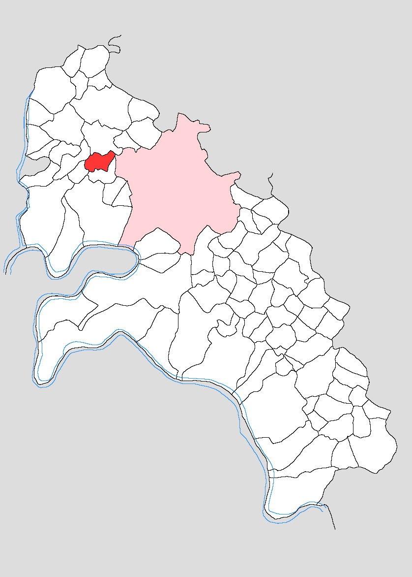 Map of the villages in Firozabad block of Firozabad district, w…