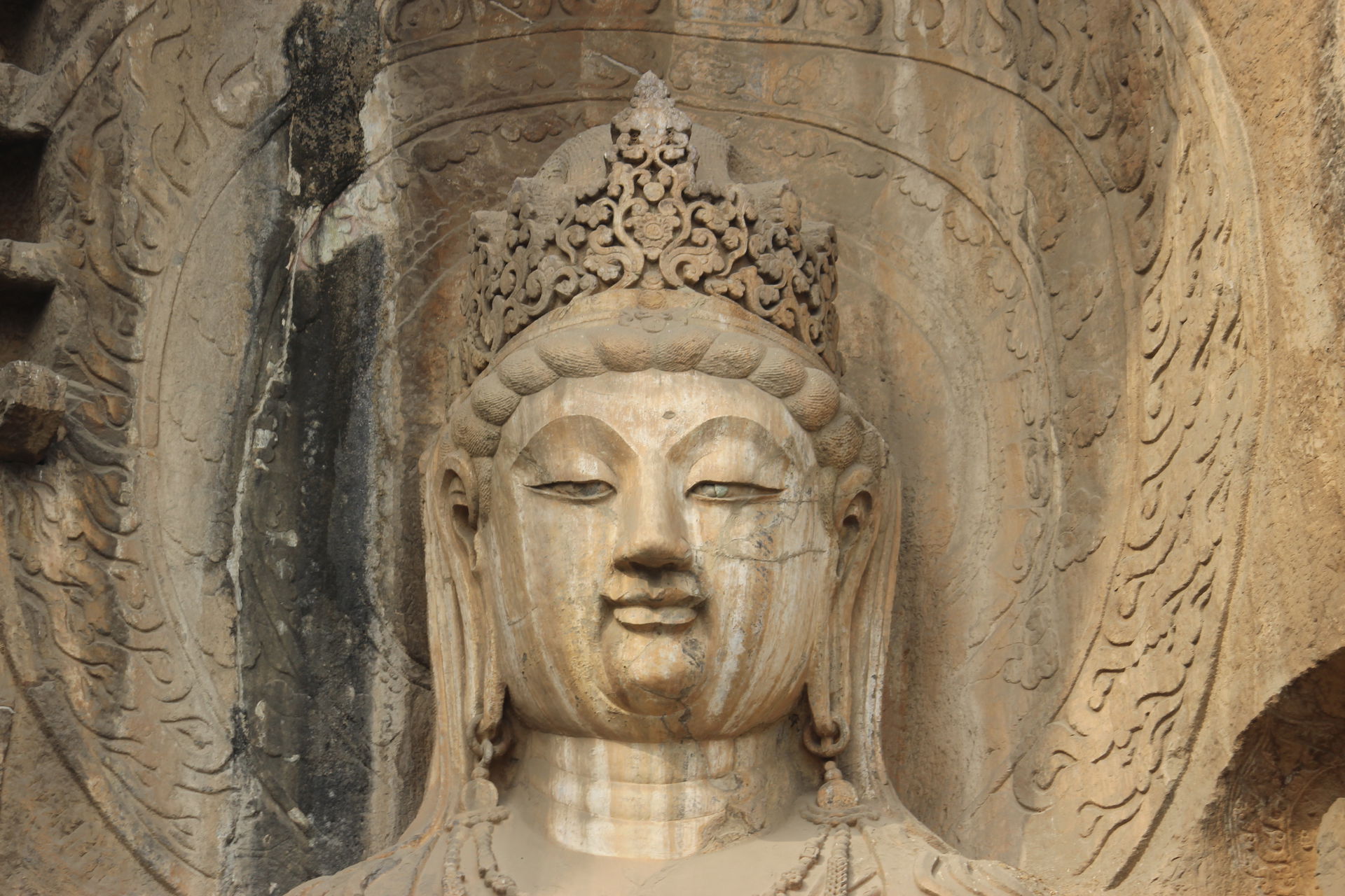 World Heritage Site with over 100,000 buddha images carved on c…