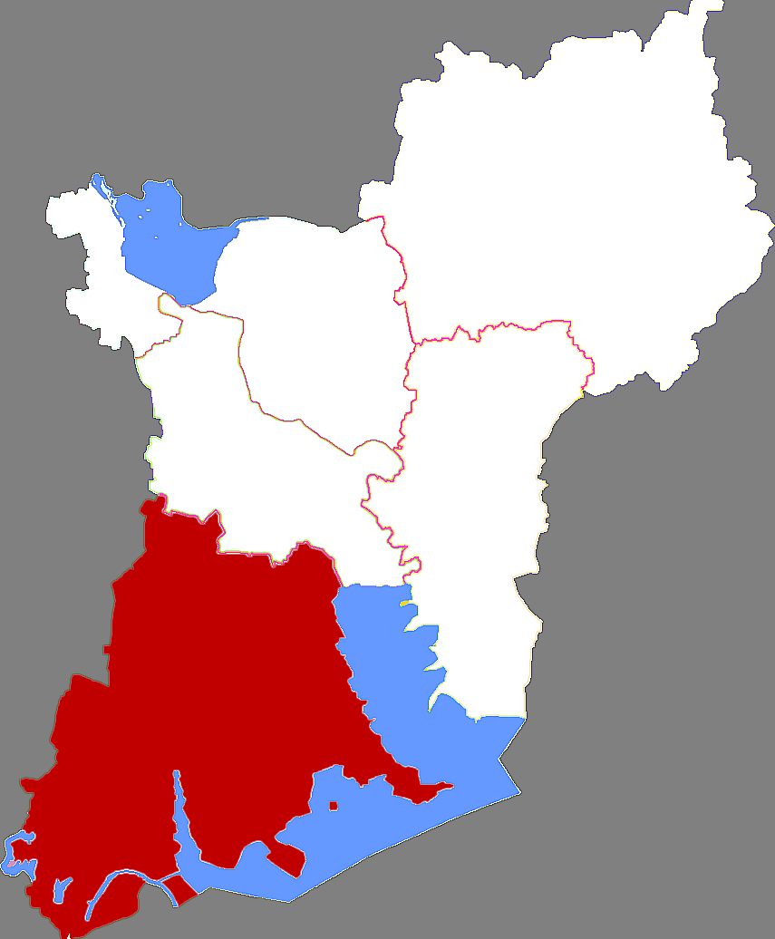Location of Sihong county in Suqian city, China
