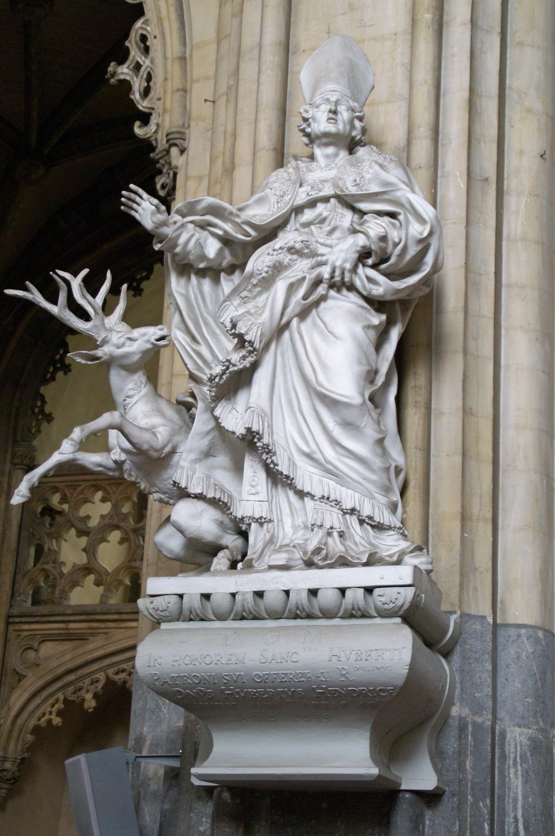 Liège (Belgium), Saint Jaques's Church: Statue from Hubert de L…
