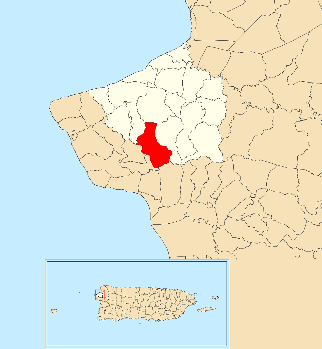 Atalaya, Aguada, Puerto Rico locator map