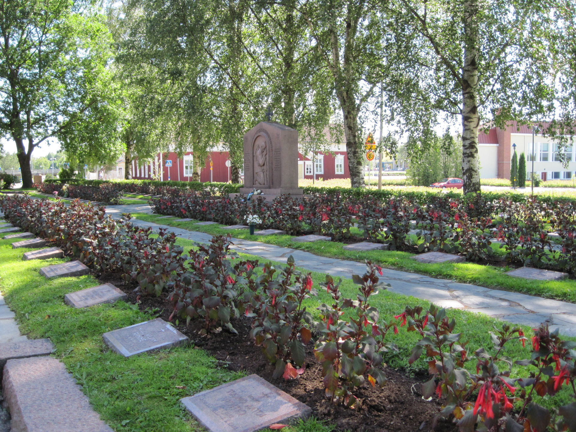 Military cemetary at Eura church in Eura, Finland