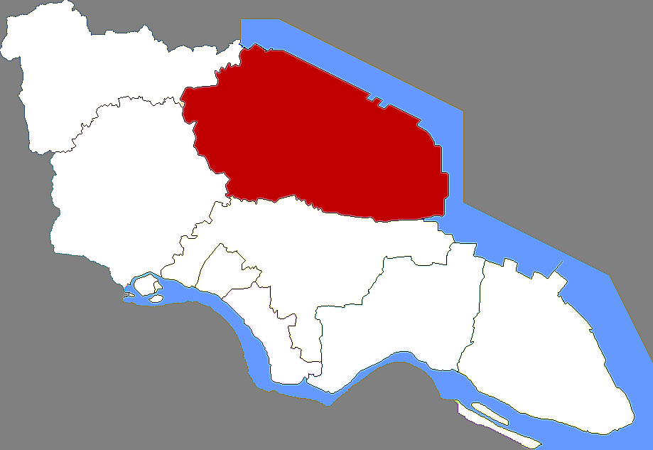 Location of Rudong county in Nantong city, China