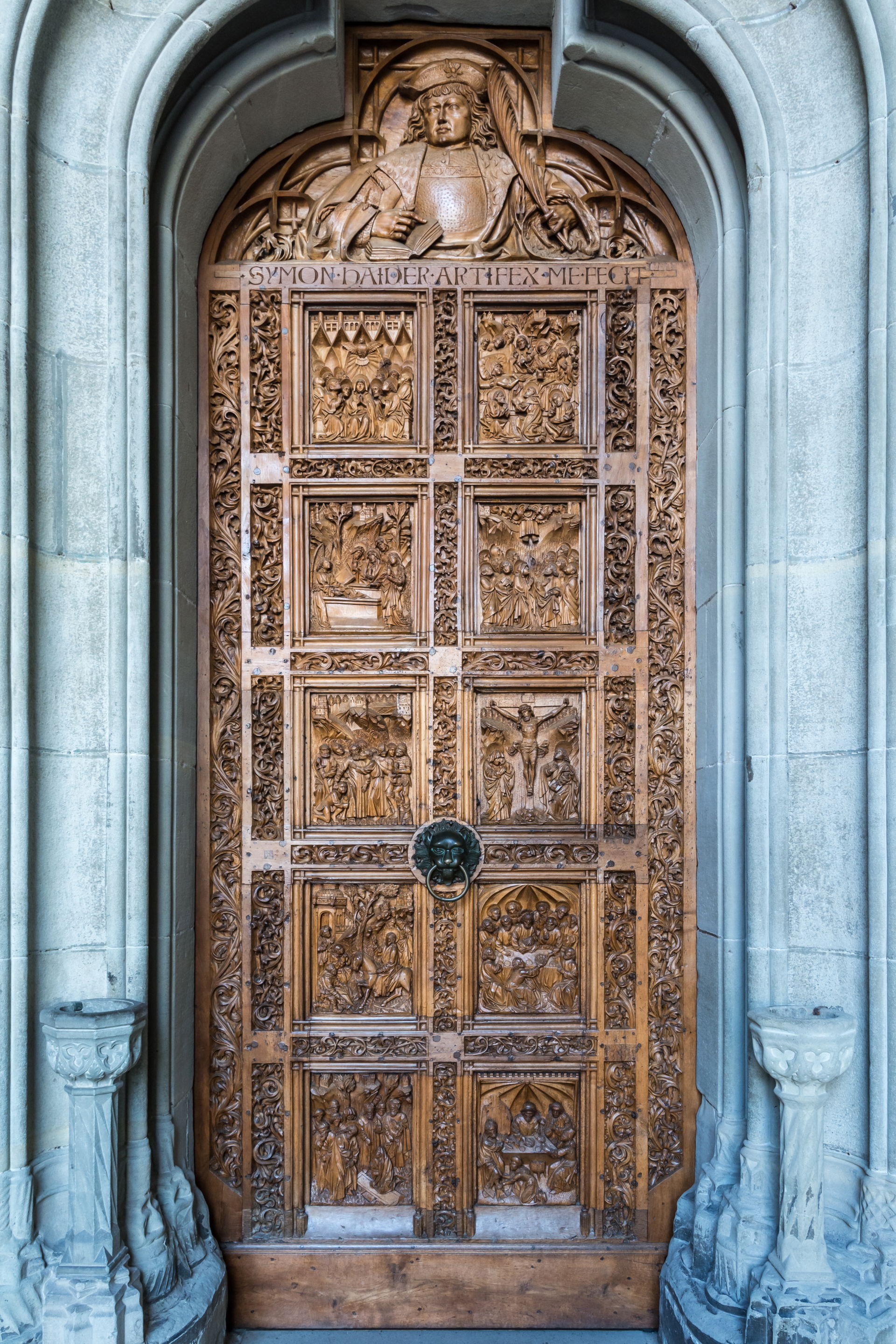 Right wing of the west portal of Konstanz Minster, Konstanz, Ba…
