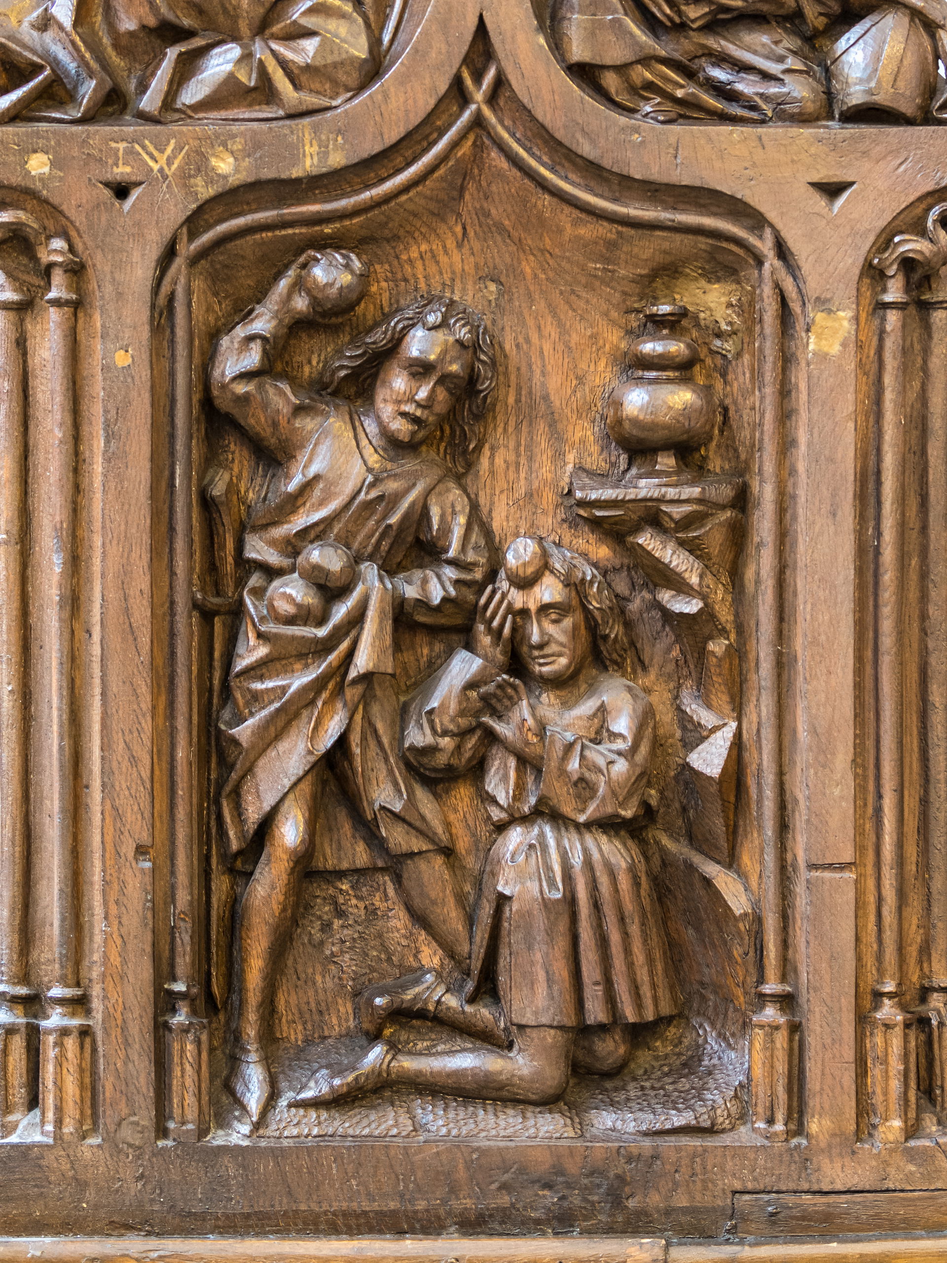 Cain and Abel at the choir stalls of Konstanz Minster, Konstanz…