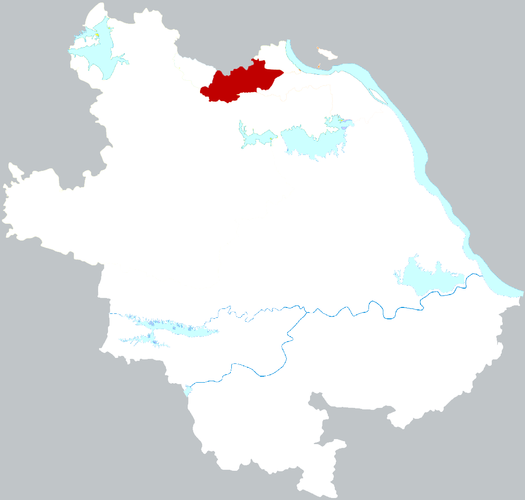Location of Xialu (下陸/下陆) district in Huangshi city of Hubei Pr…