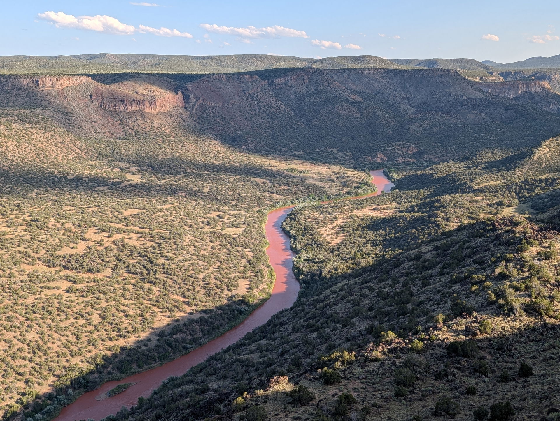 The Rio Grande from the Puye Escarpment, at White Rock, New Mex…
