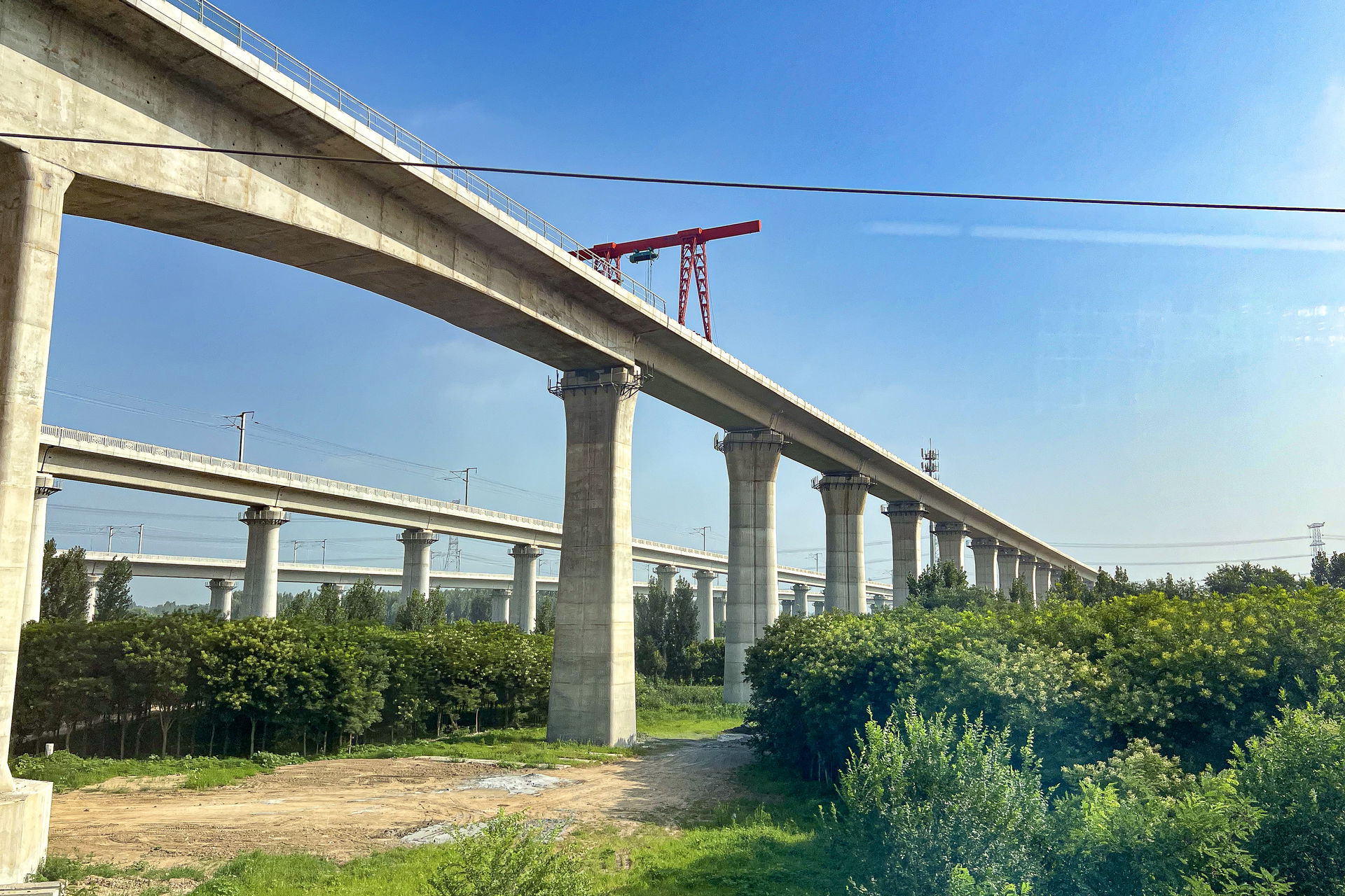 Taken from C125. Overhead wires not yet installed as of July 20…
