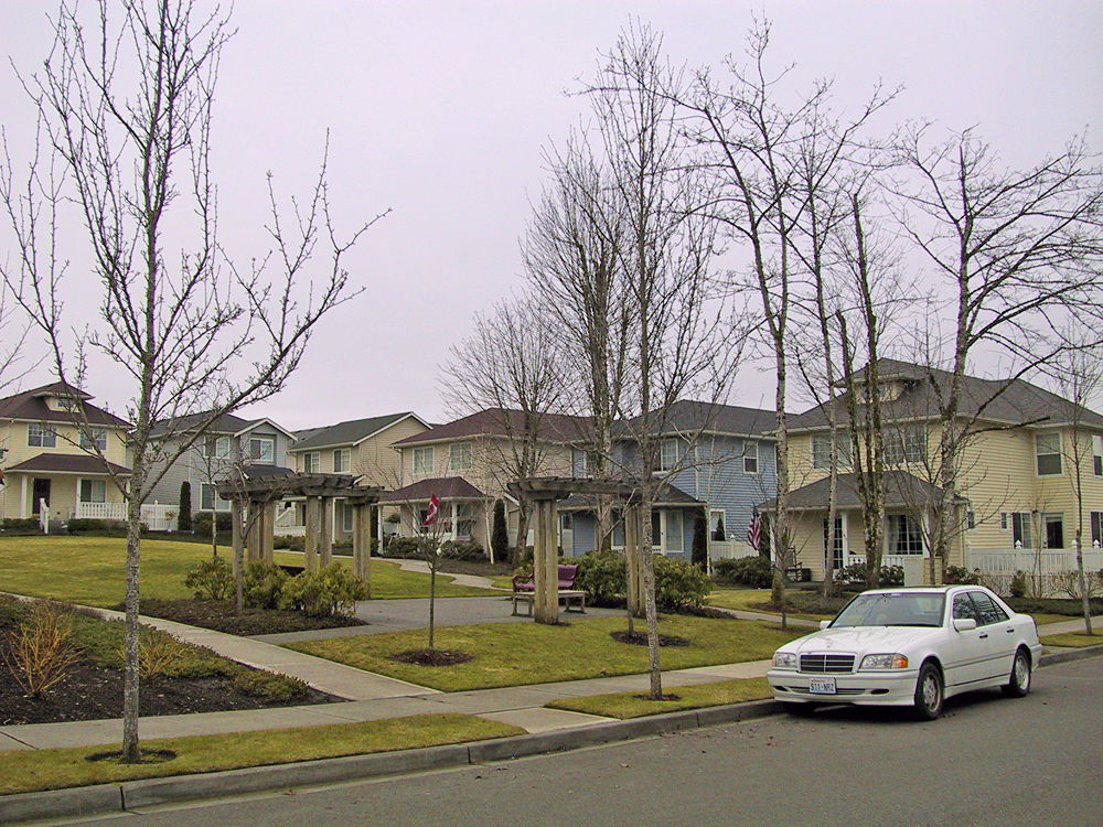 Open courtyard park fronts these Single Family Detached Homes i…
