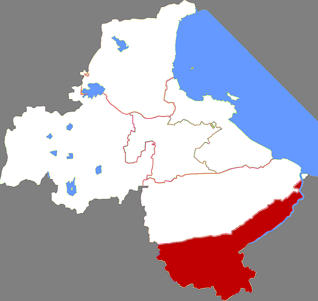 Location of Guannan county in Lianyungang city, China