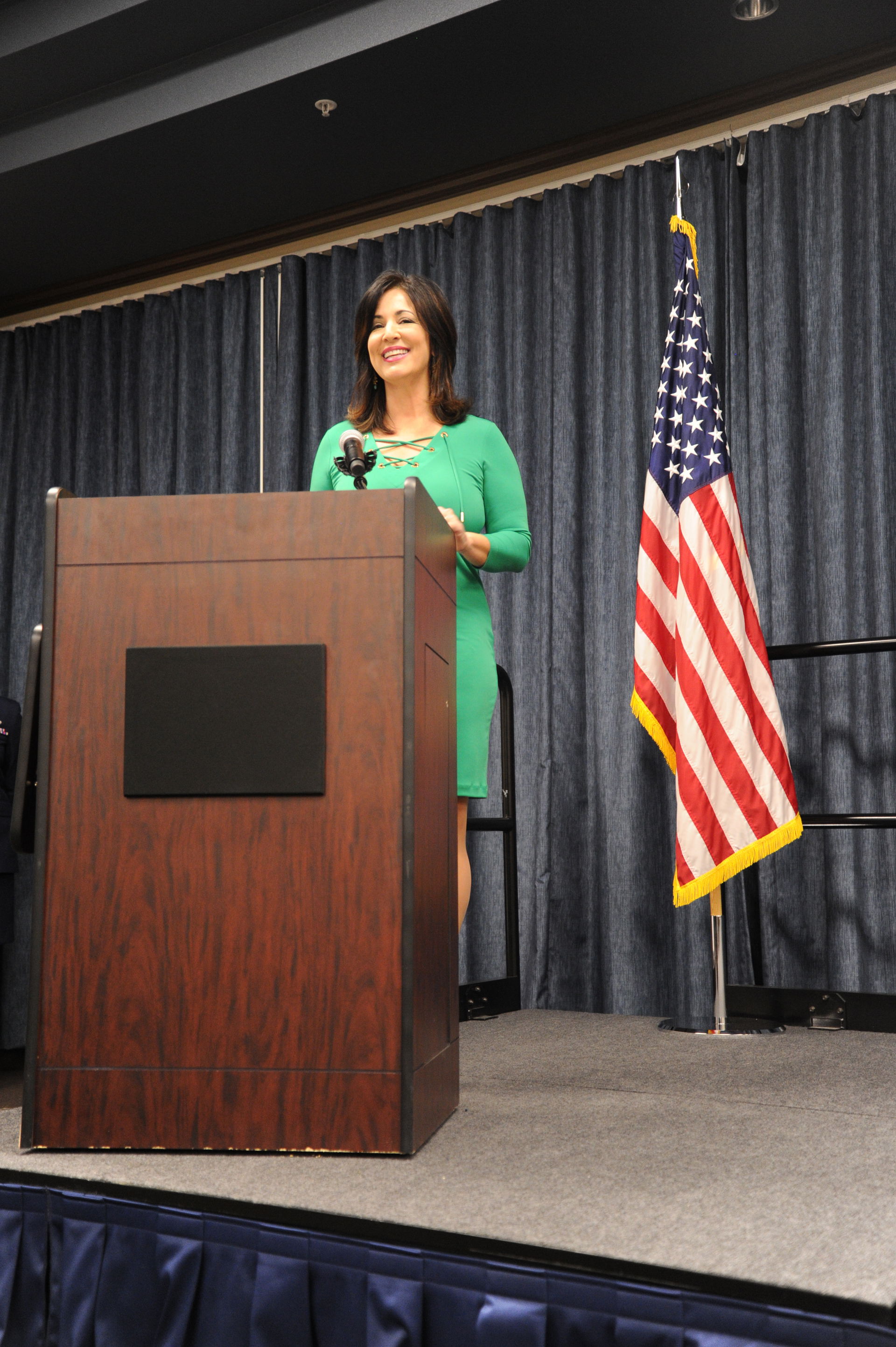 Stephanie Vigil, KHQ 6 News anchor, speaks at the Women’s Histo…