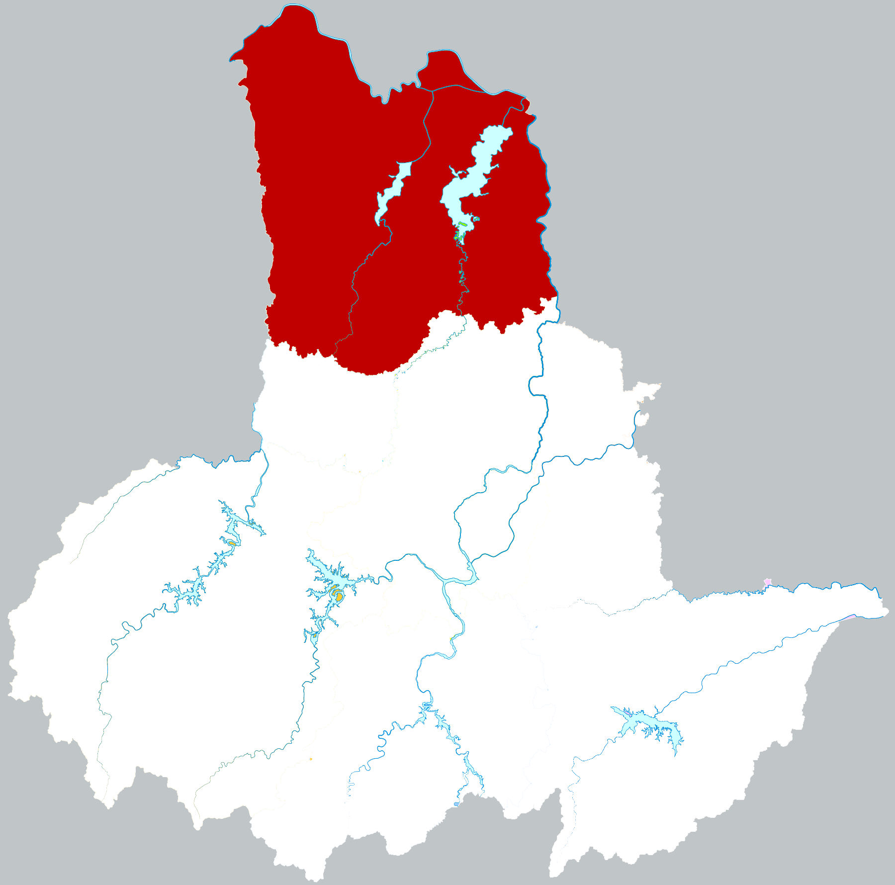 Location of Huoqiu (霍邱) county in Lu'an city, Anhui, China