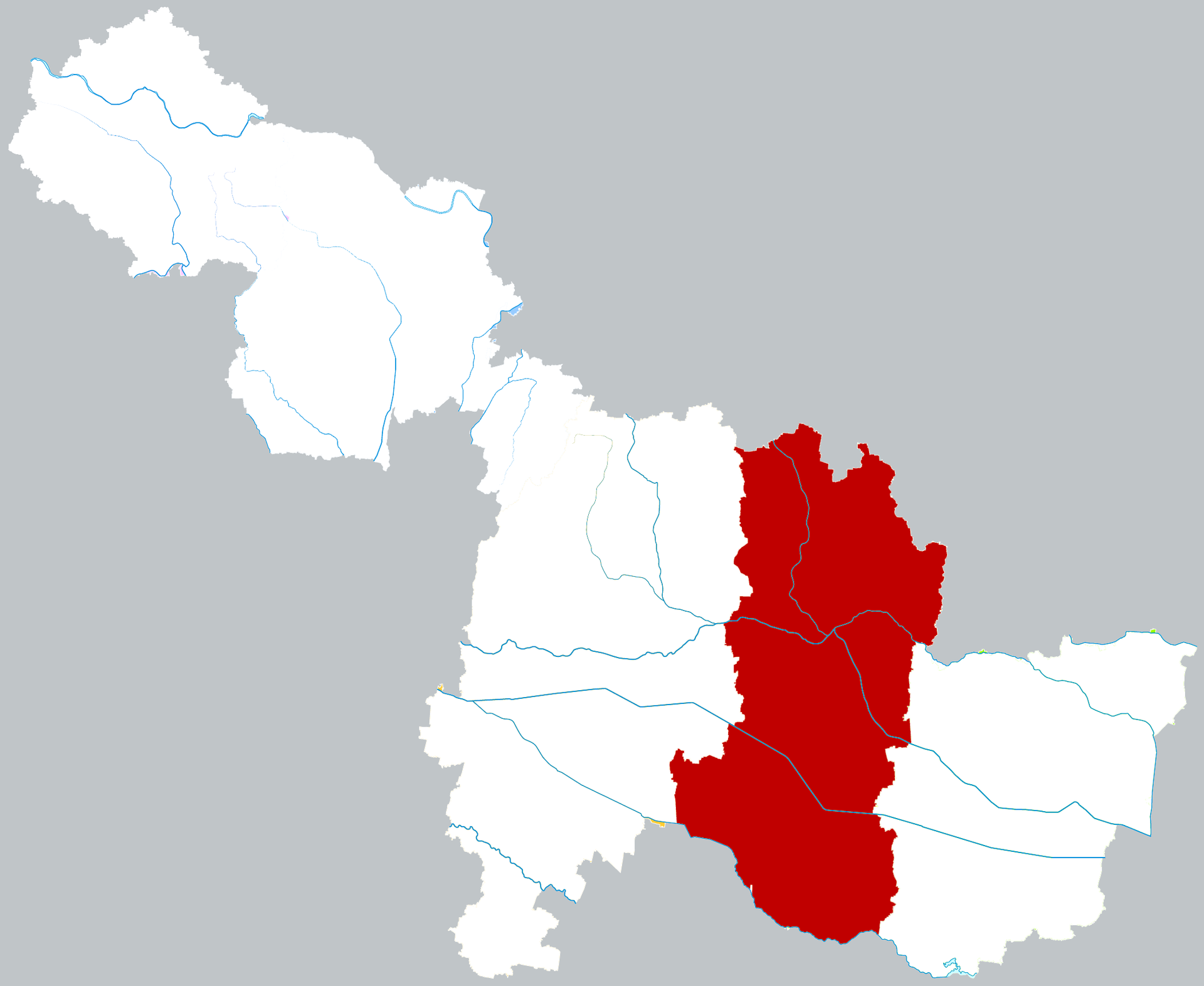 Location of Lingbi county in Suzhou city, Anhui province, China