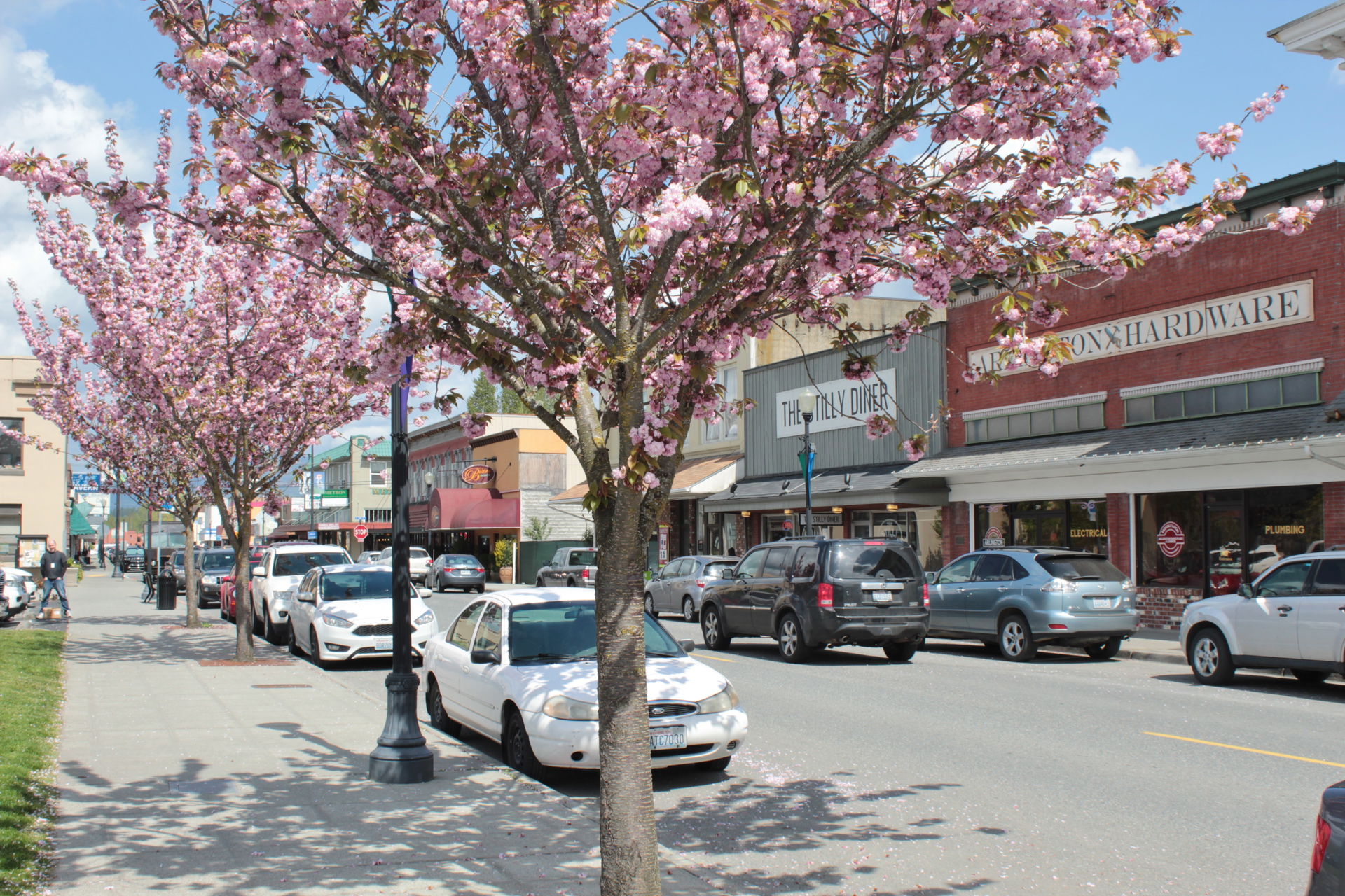A section of Olympus Avenue in downtown Arlington, Washington, …