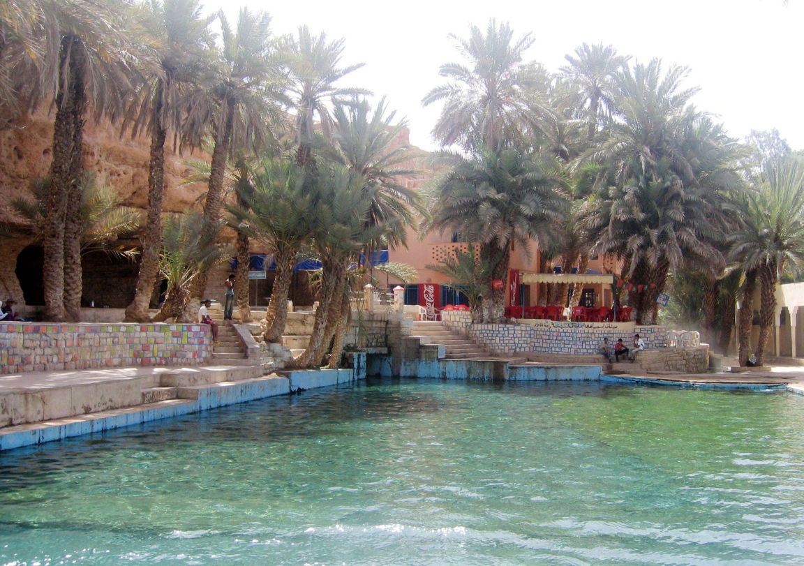 La Source Bleue (Blue Spring) Oasis south of the town of Errach…