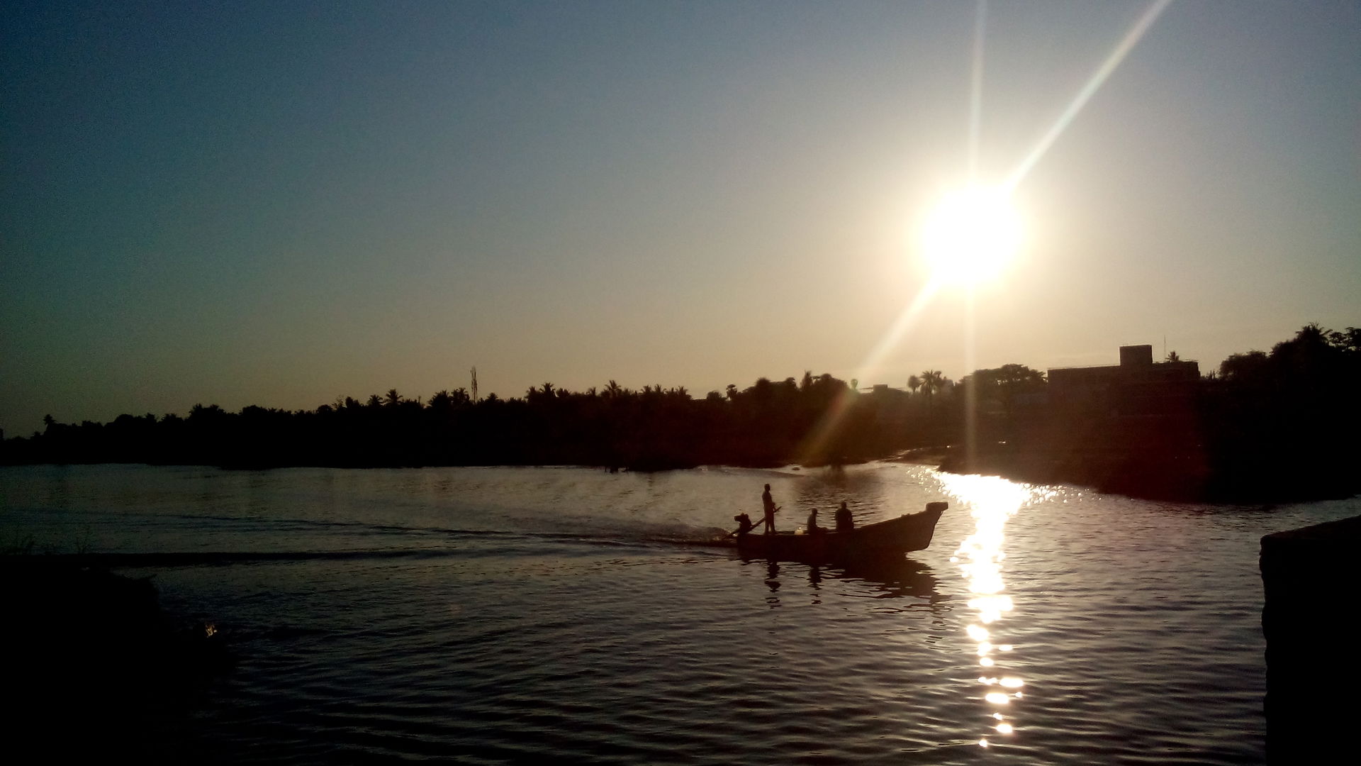 early morning in cuddalore beach road, India