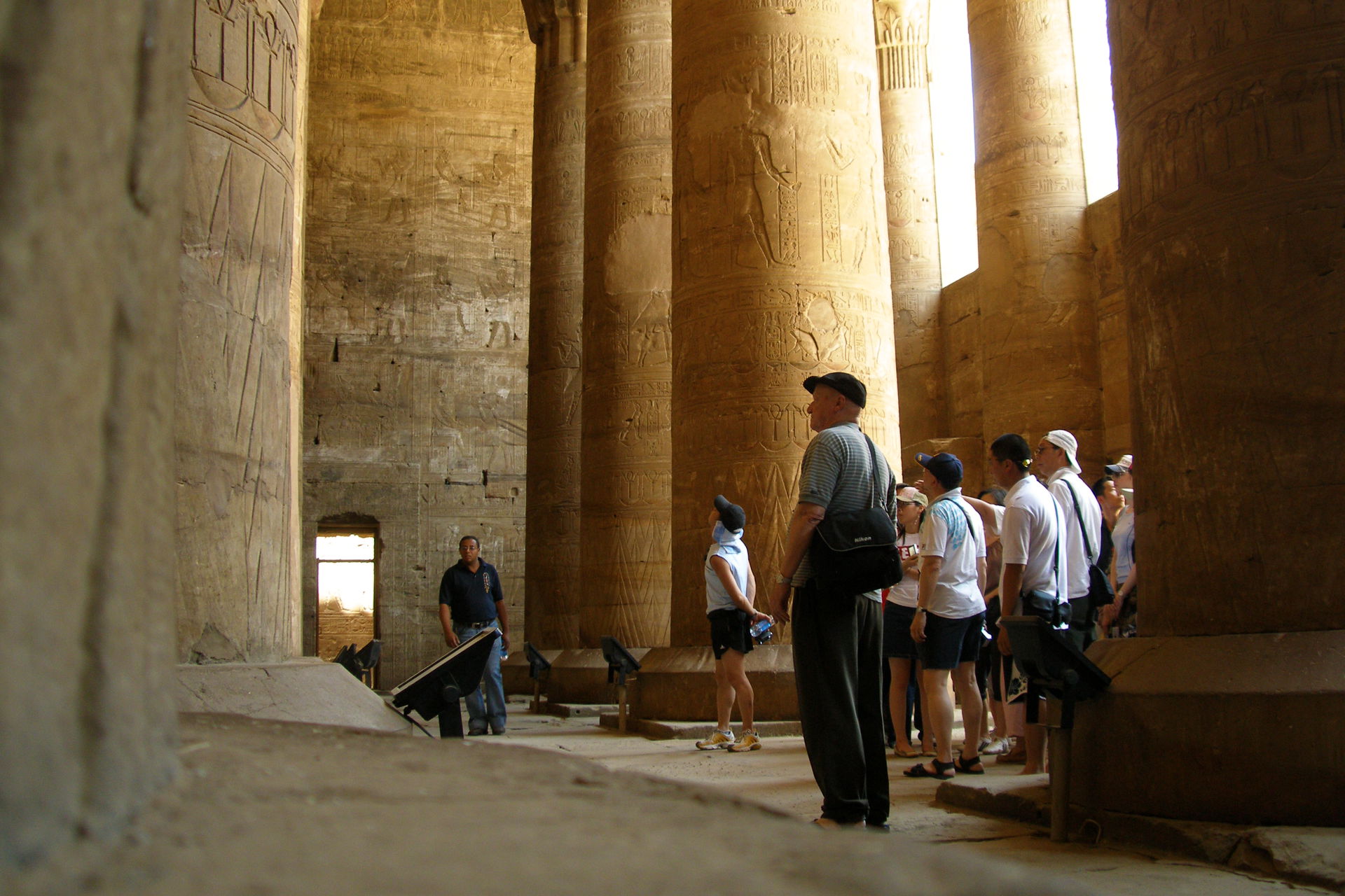 Visitors inside the temple absorbing the mysteries of ancient E…