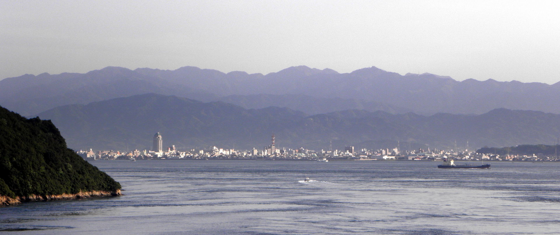 Imabari City as viewed from Oshima