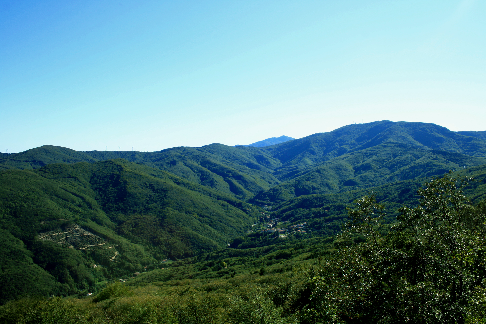 Panoramica di Bormida e del Monte Settepani