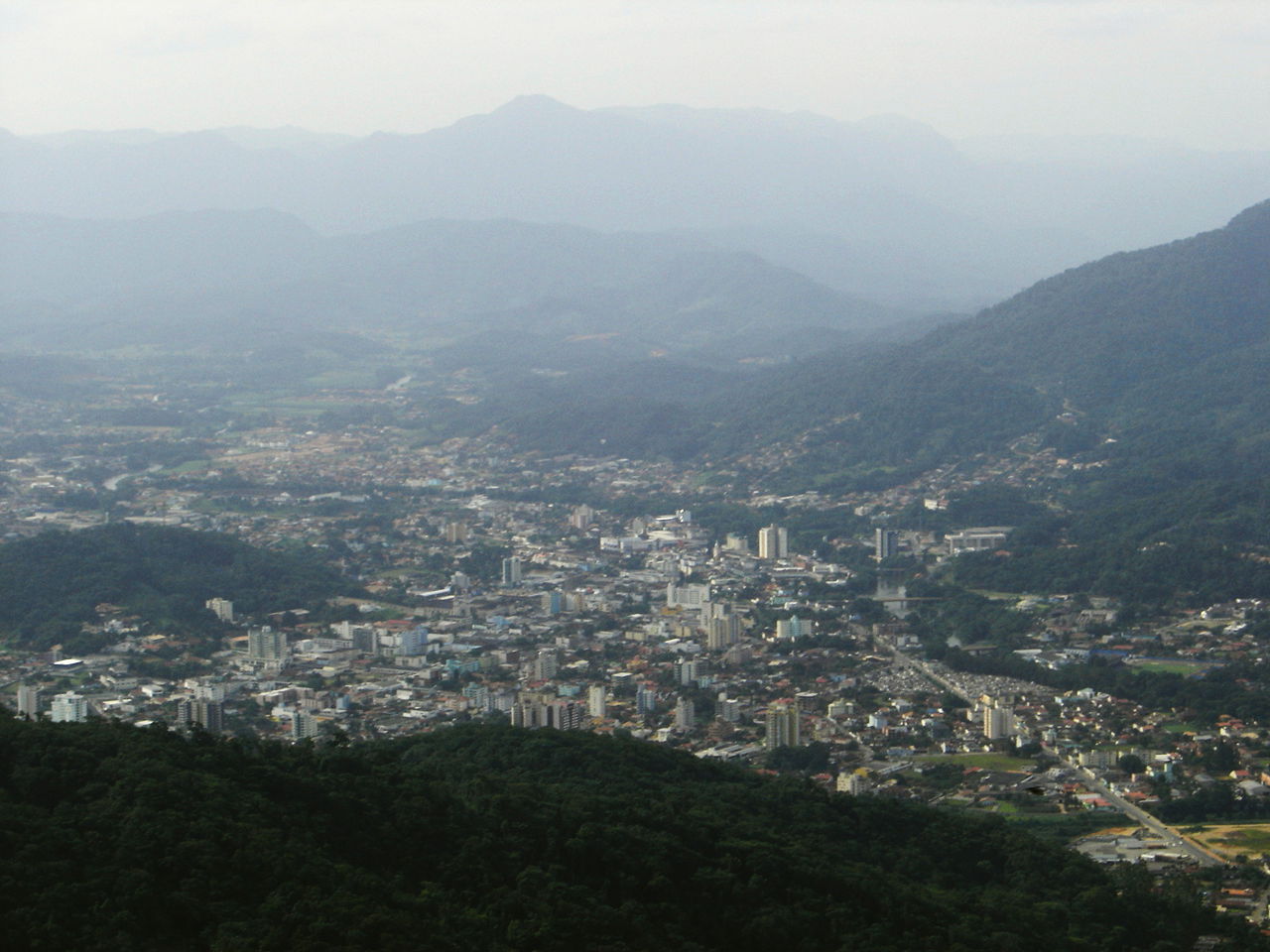 Aerial view of jaraguá do Sul, Santa Catarina (Brazil)