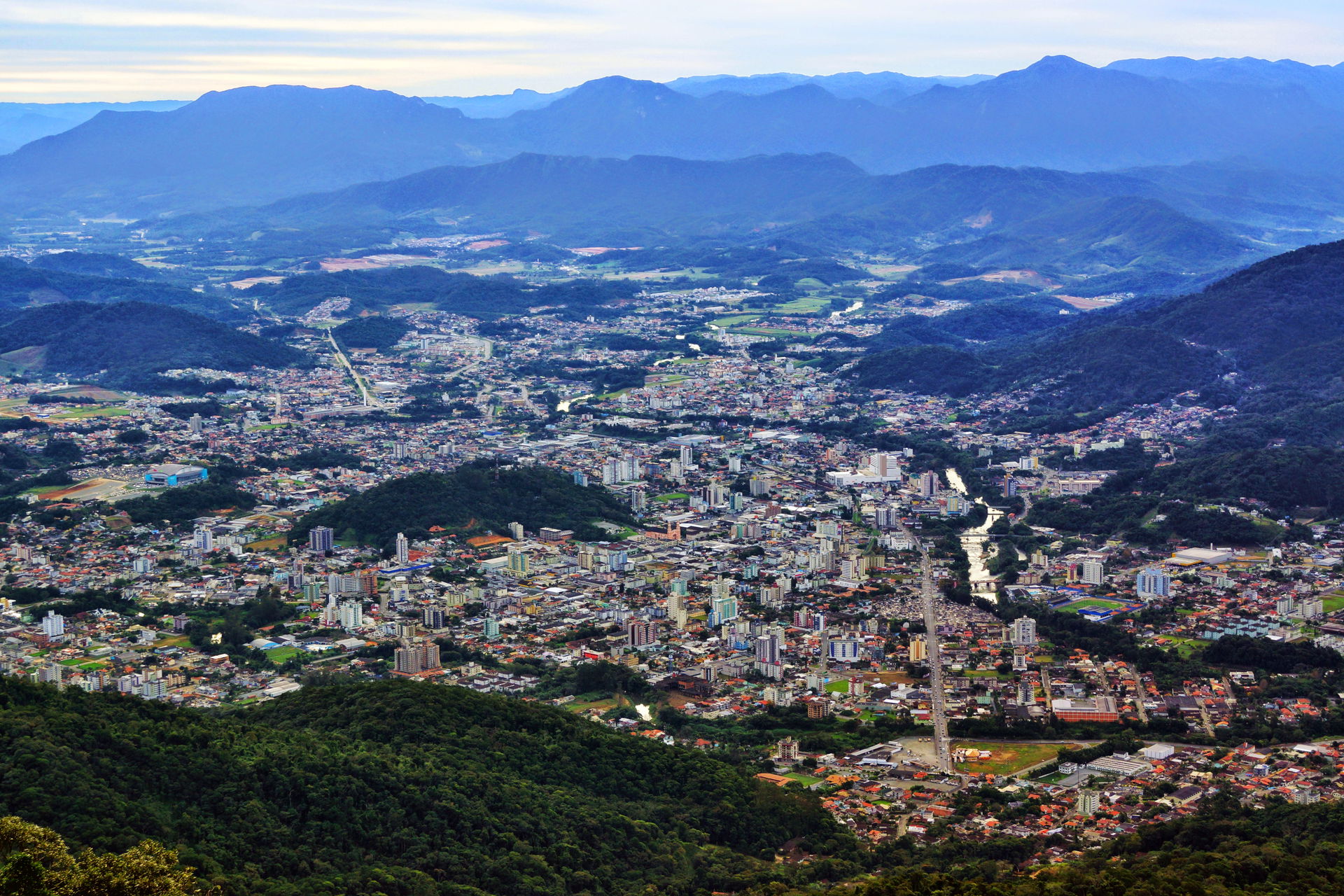 Jaraguá do Sul vista do Morro da Antena (Morro Boa Vista)