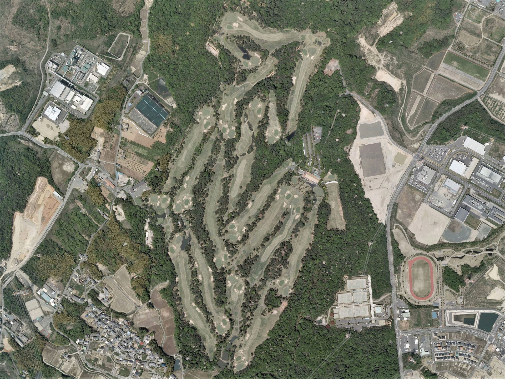 Kuwana Country Club, Kuwana Mie Aerial photograph.2009