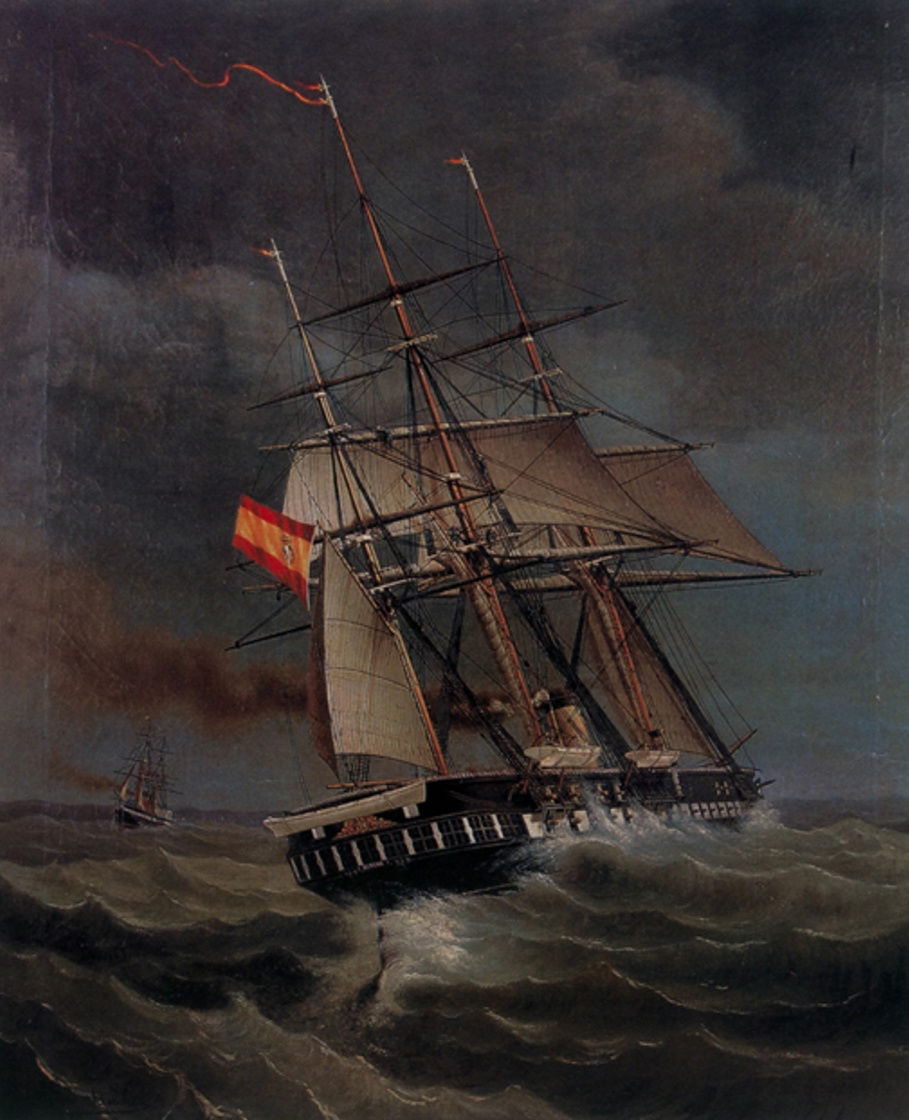 Captura de la corbeta de hélice Tornado por la fragata de hélic…