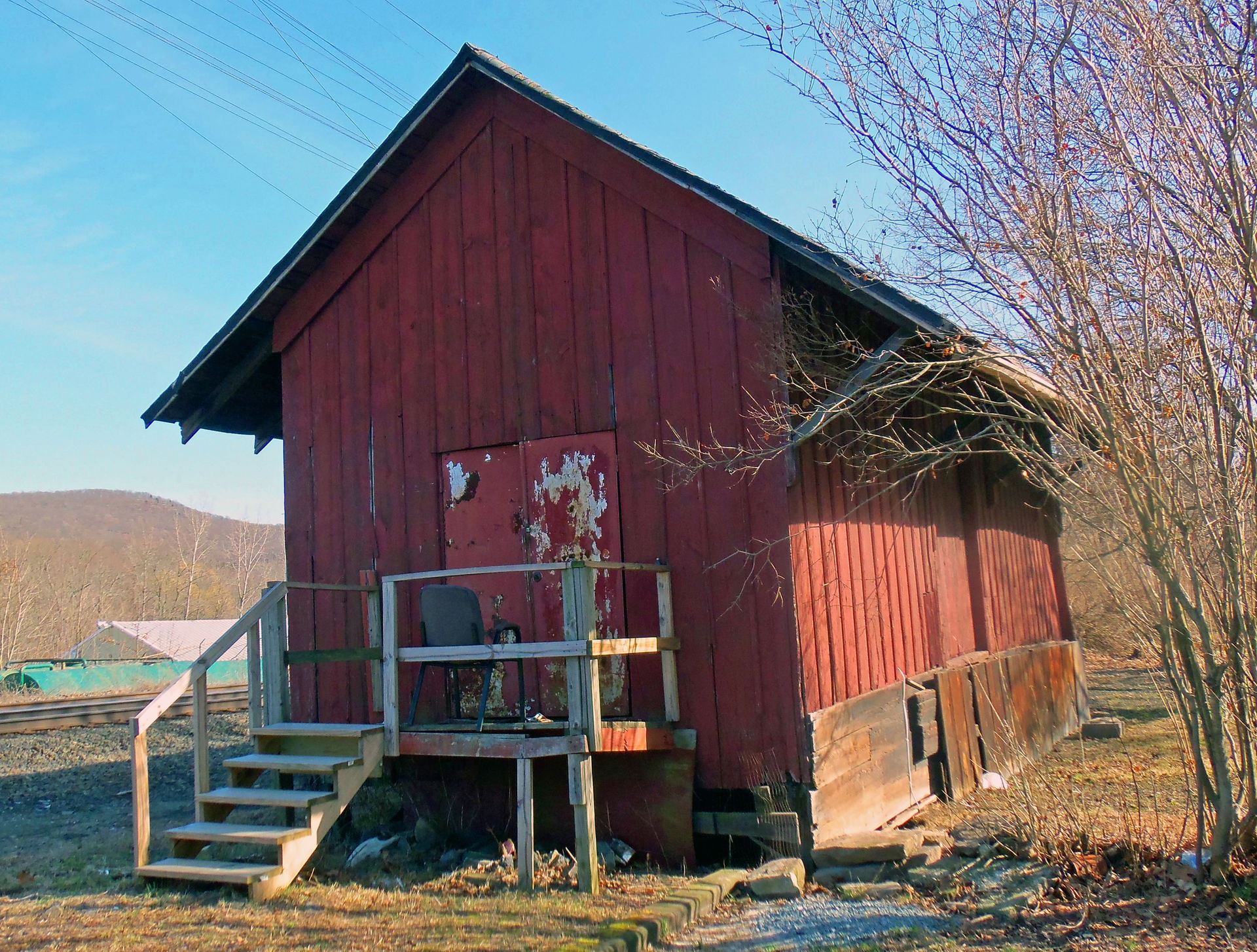 Old Erie Railroad station in Central Valley, NY, USA