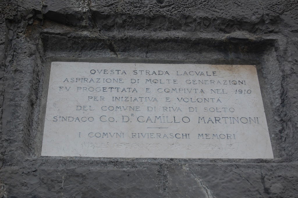 Lapide trovata a Riva di Solto commemorativa della costruzione …