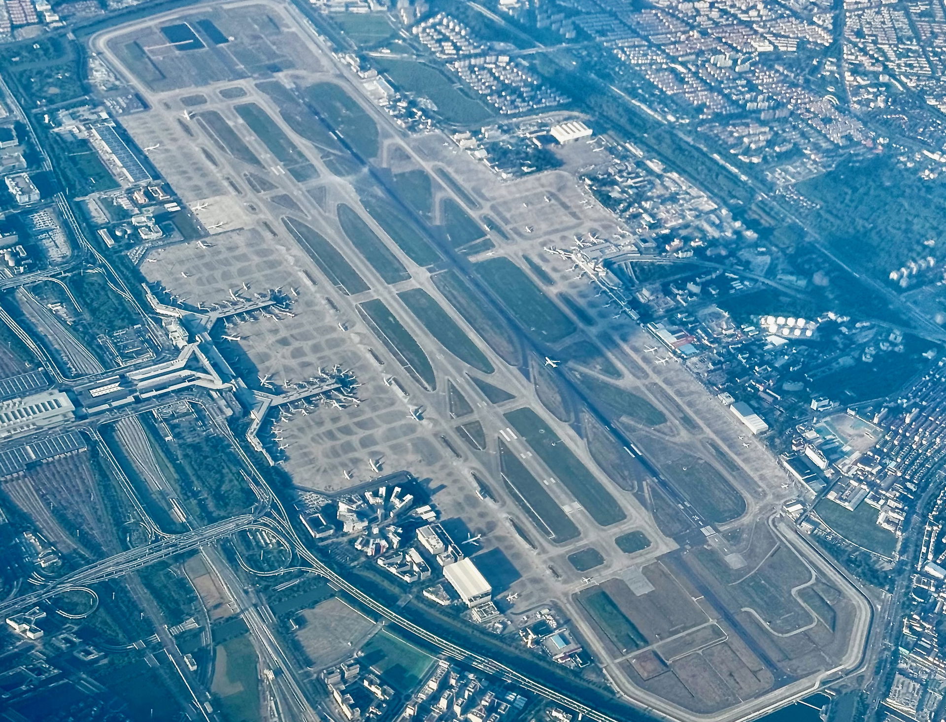 Aerial view of Hongqiao Airport