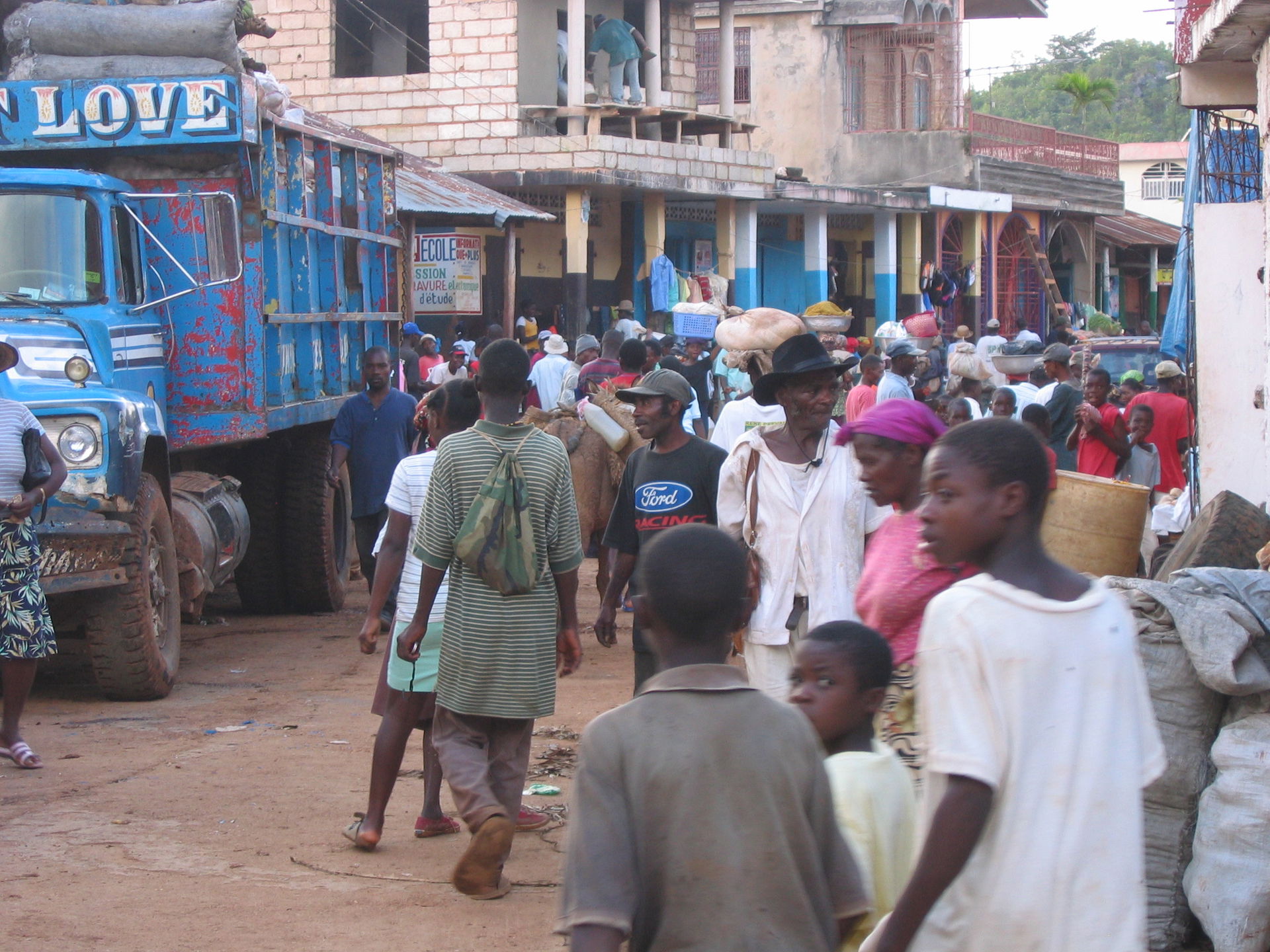 Centre of city of Jérémie, Haiti