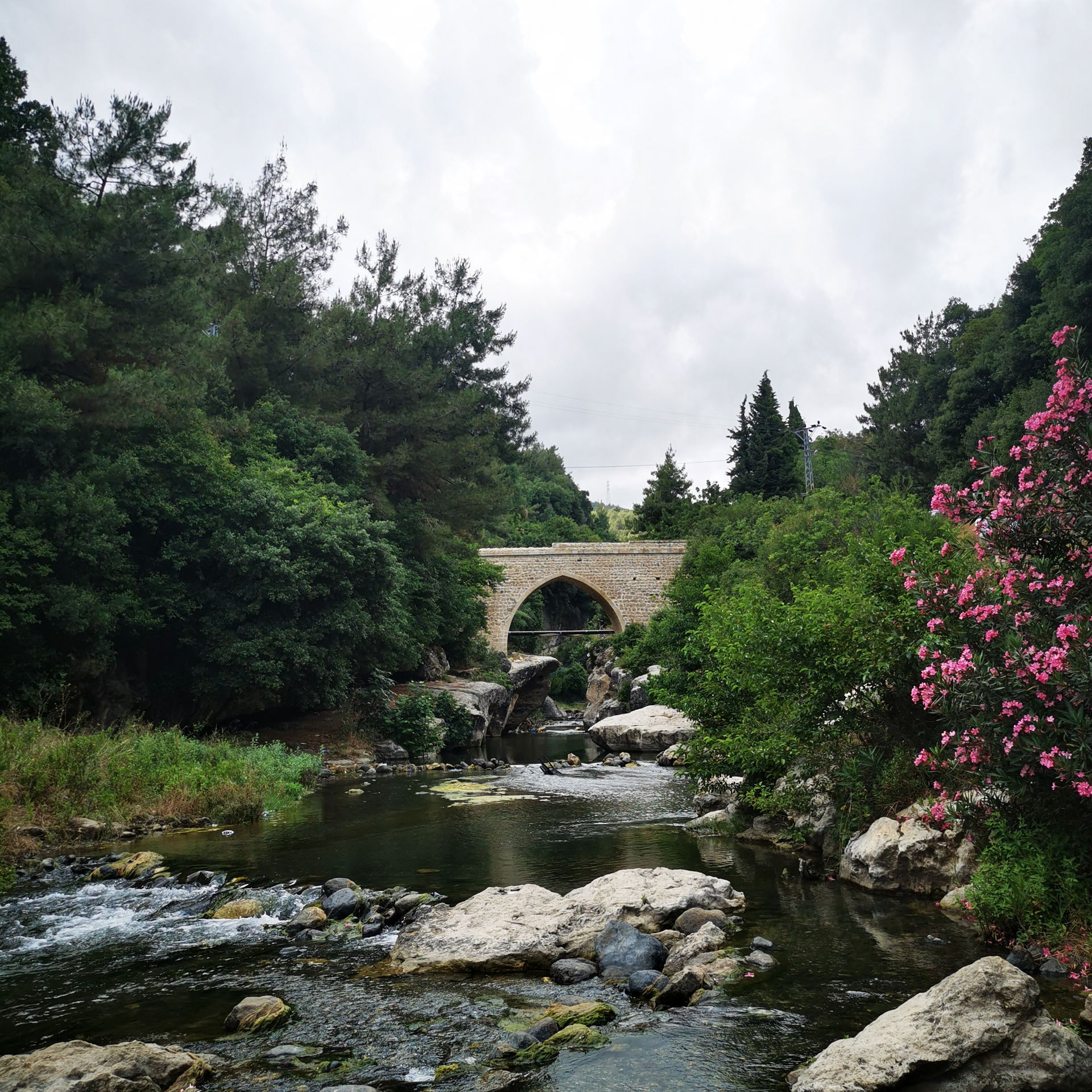 A part of the bridge, which was slightly damaged by the Kahrama…