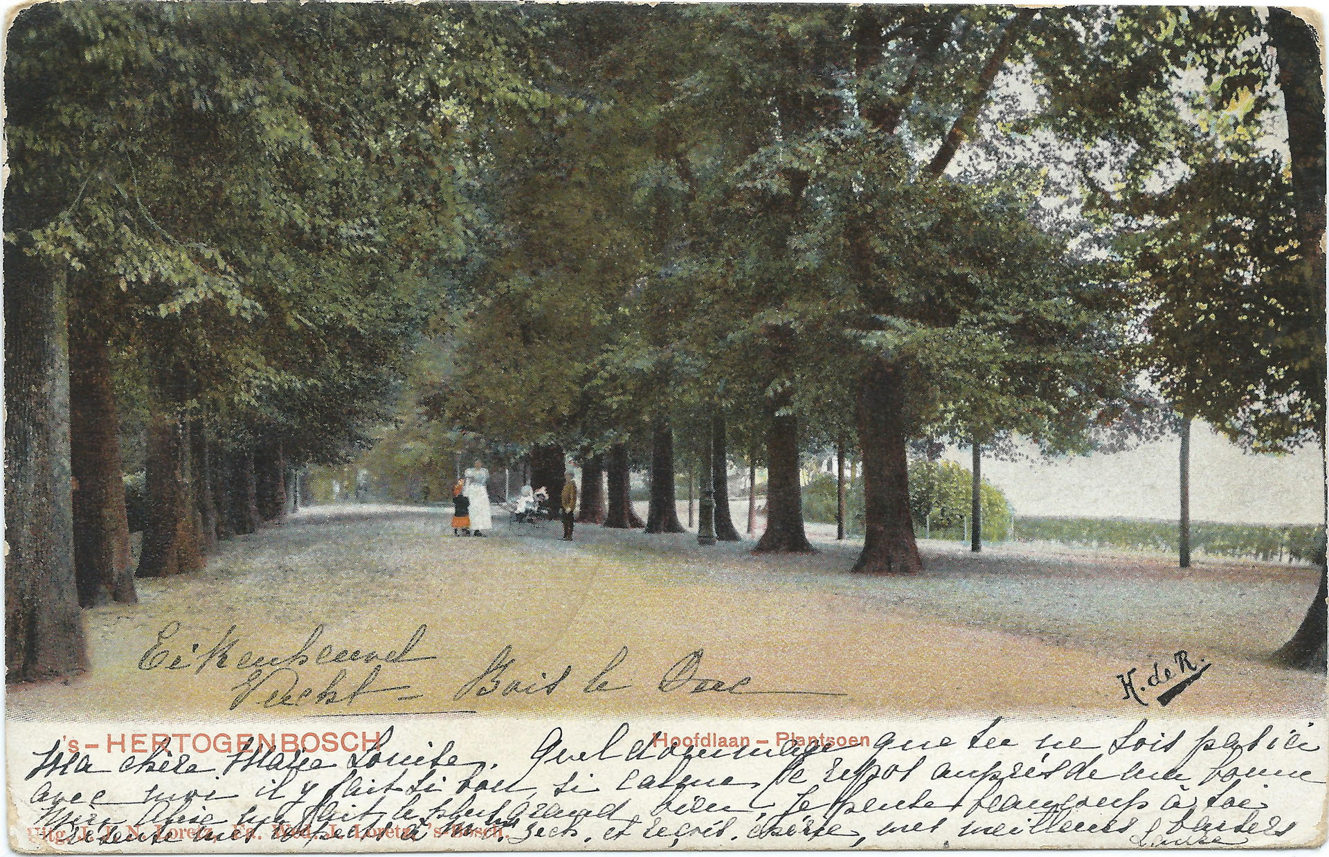 Oude briefkaart van een park in Den Bosch. Zie discussie: nl:Wi…